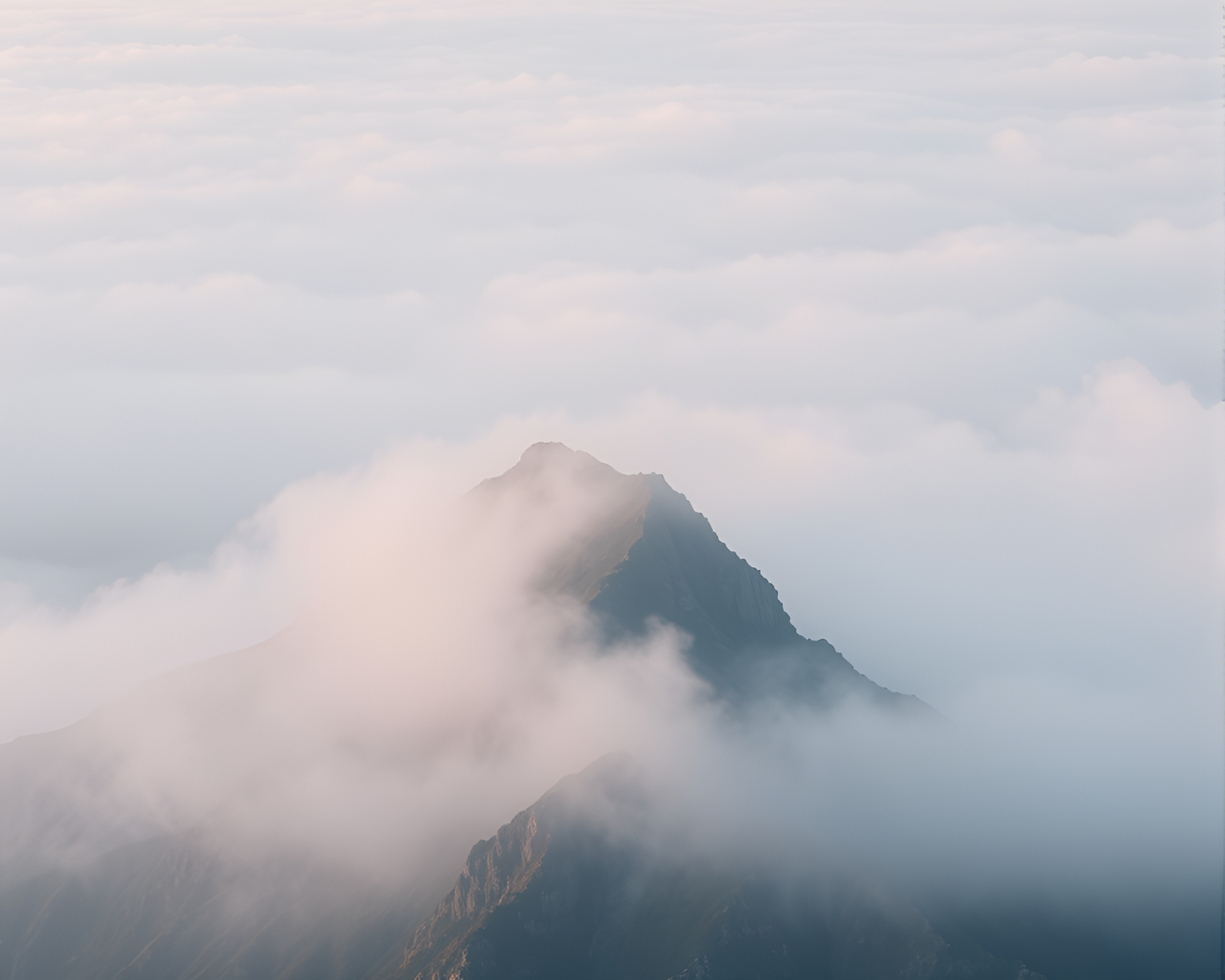 Tranquil Rainy Aerial Silhouette: Hiker Grocery Shopping Contrast – free AI stock image