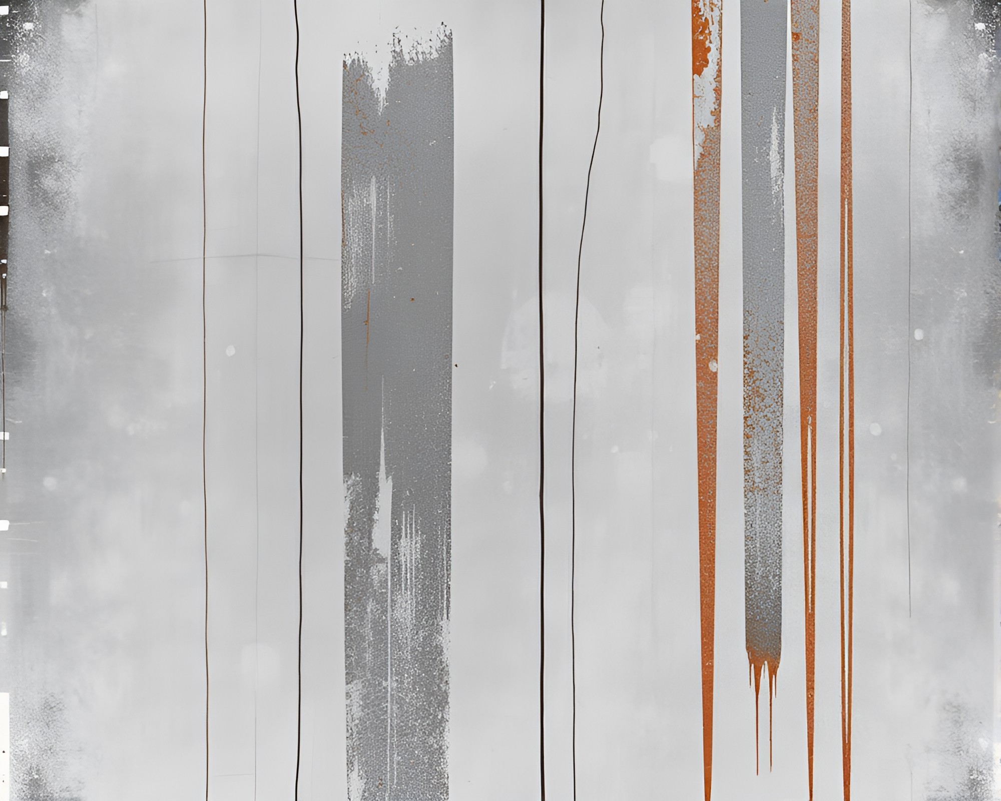 Glitchy Collage of Rust Stain Streaks in Graphite Gray – free AI stock image