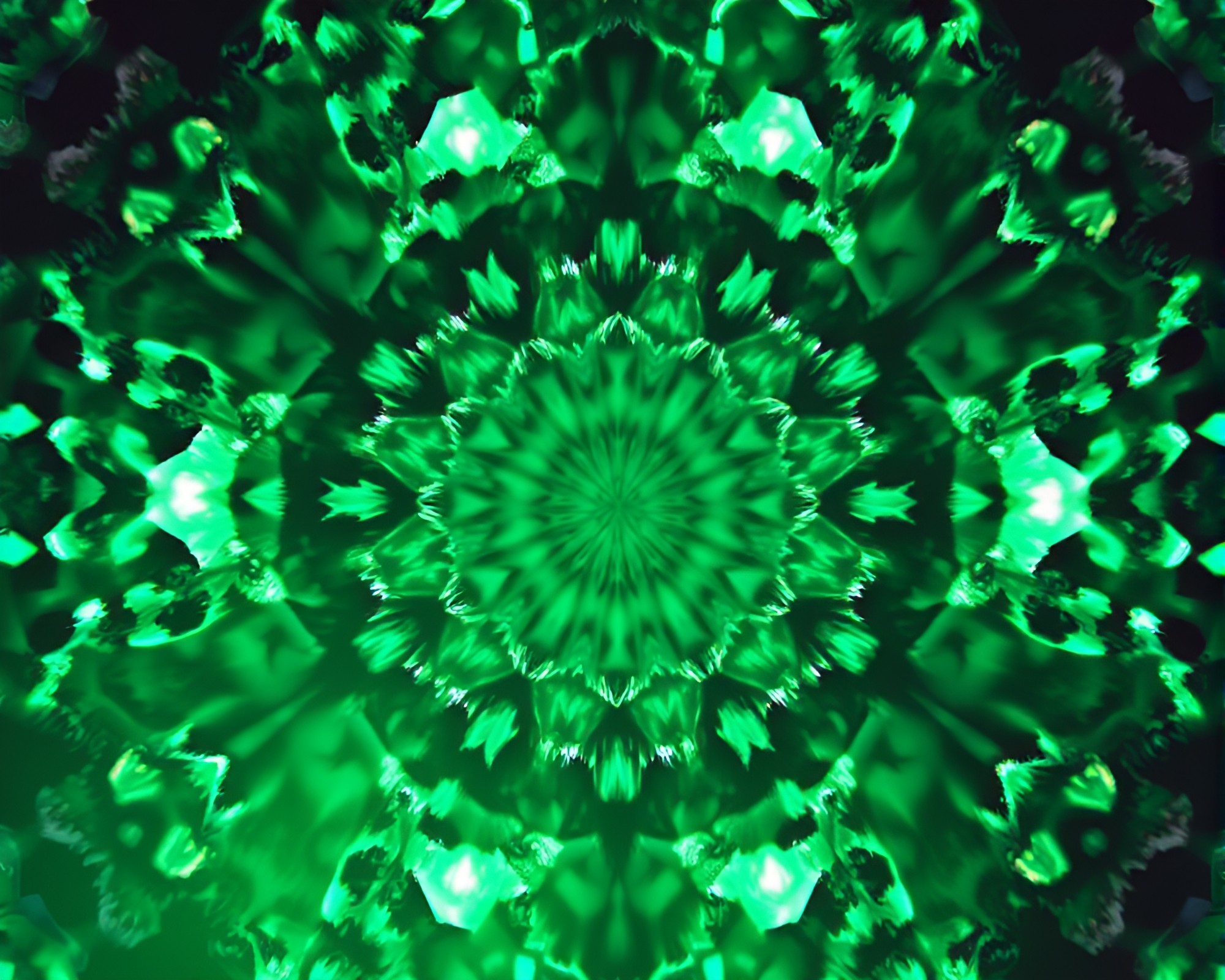 Mint Green Time Dilation Kaleidoscope Spotlight – free AI stock image