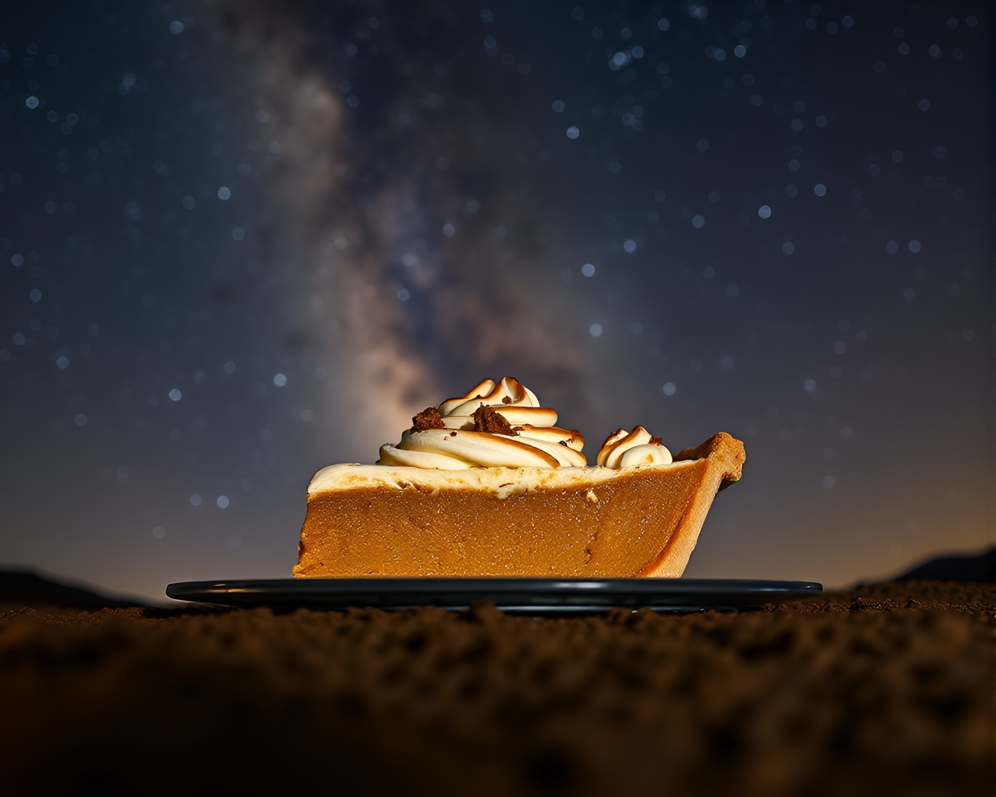 Enchanting Pumpkin Pie Milky Way Swirl – free AI stock image