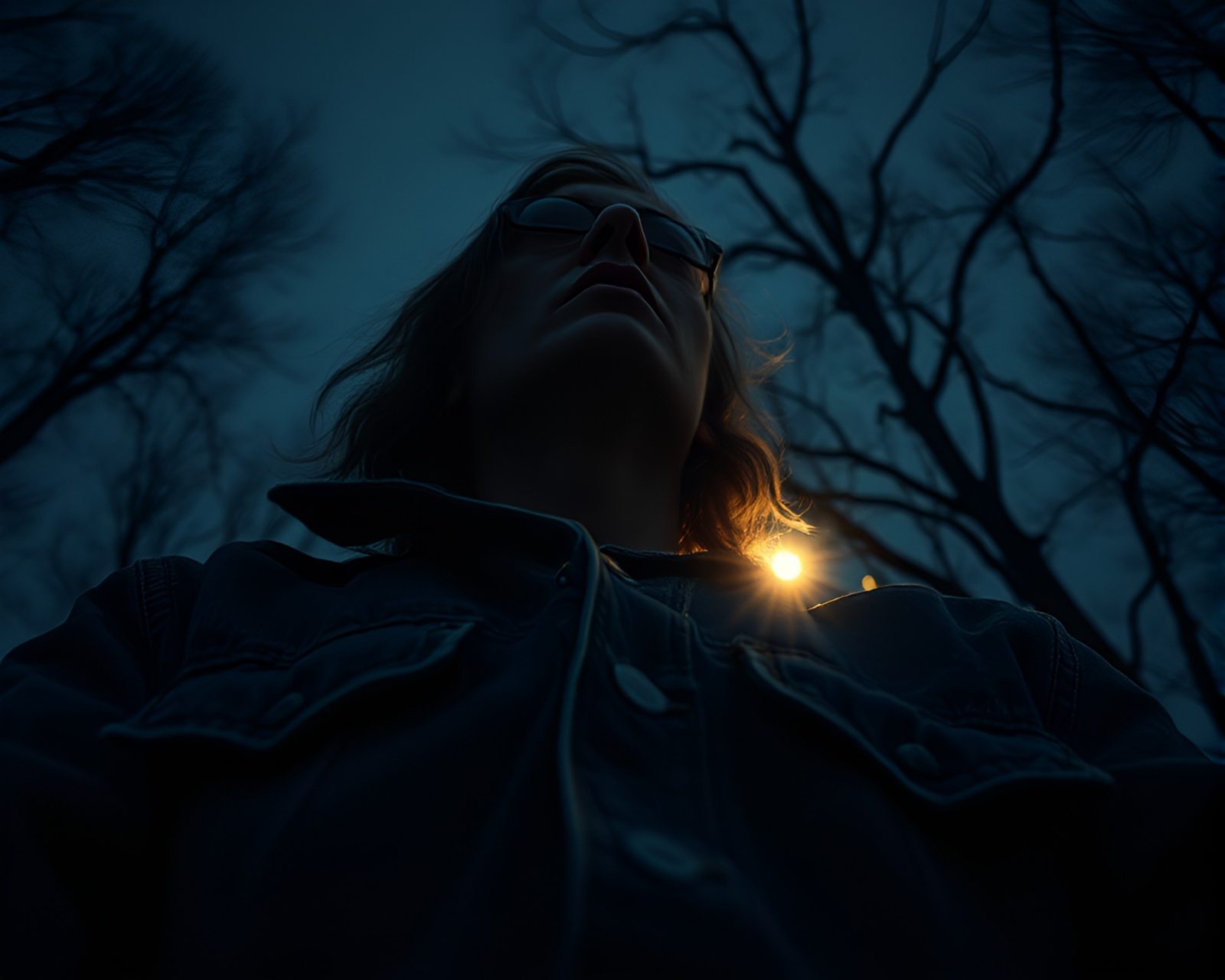 Eerie vampire den from a worm's eye view angle.