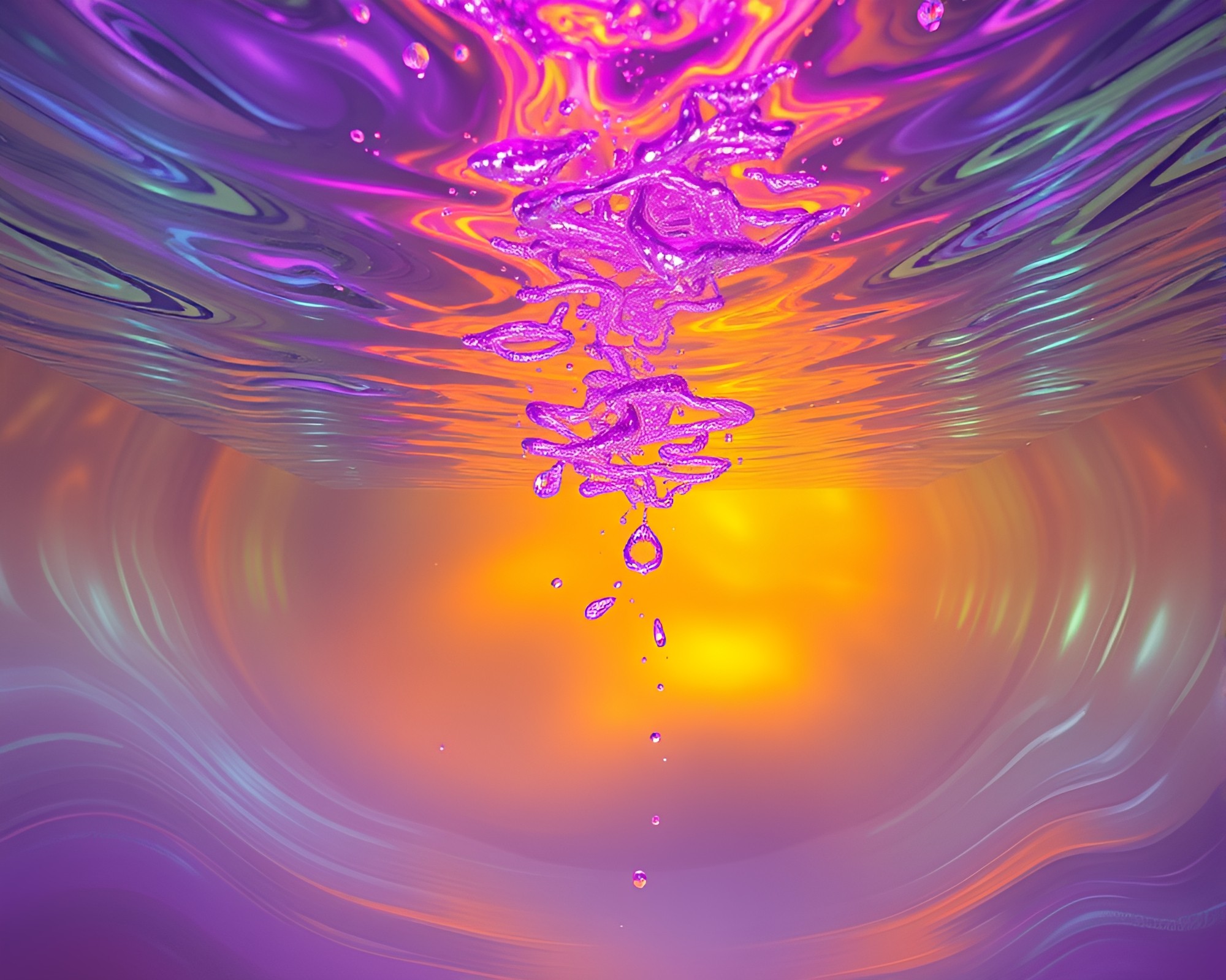 Vibrant Submersible Op Art Composition – free AI stock image