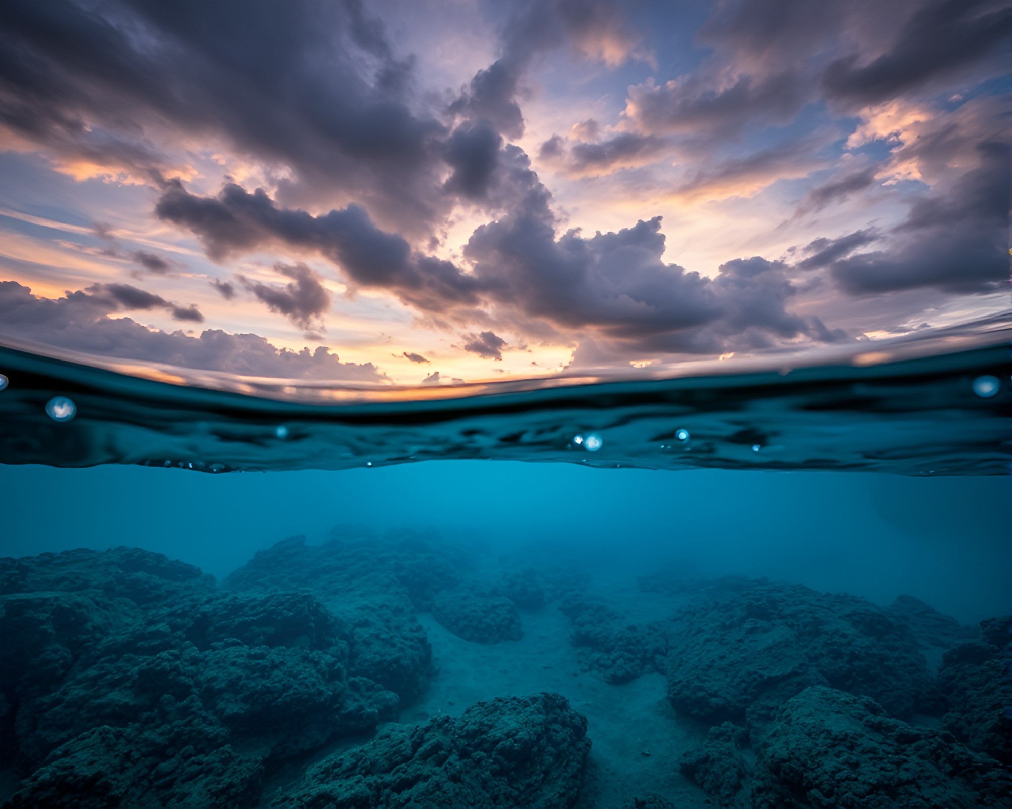 Sunken Submersible with Torn Edge Composition – free AI stock image
