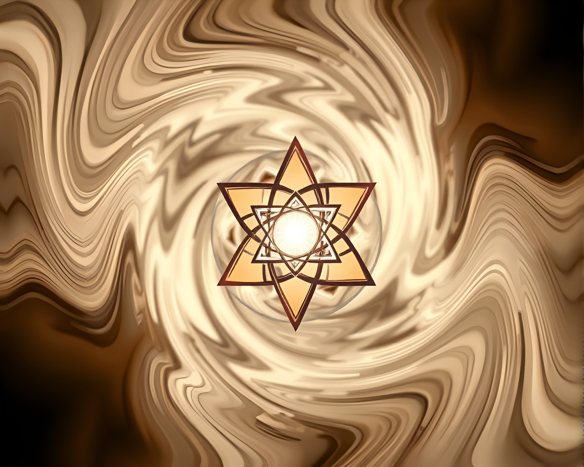 Sacred Geometry Lens Distortion Swirl Vector Art – free AI stock image