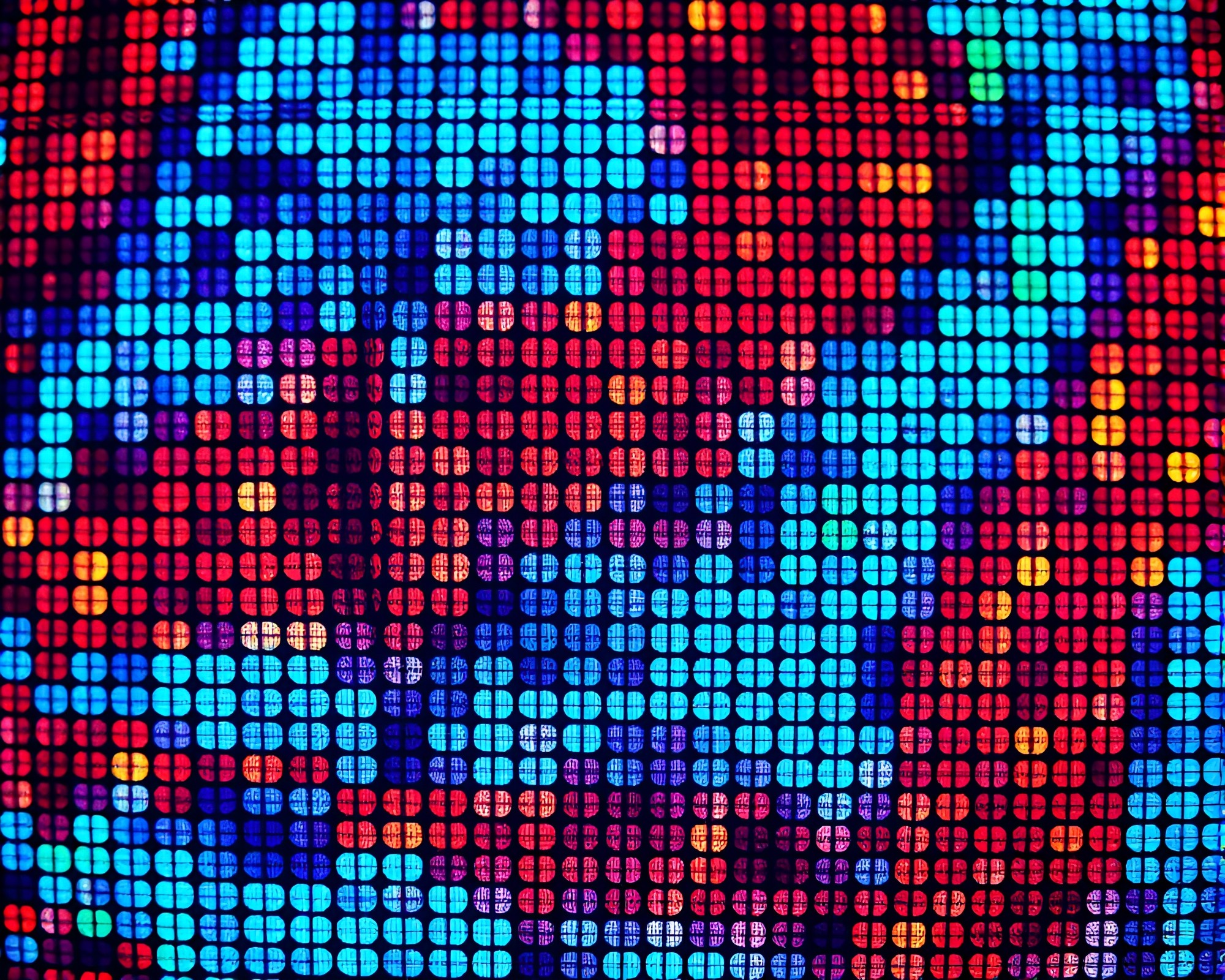 Golem Close-Up in Mosaic Pattern with CRT Flicker – free AI stock image