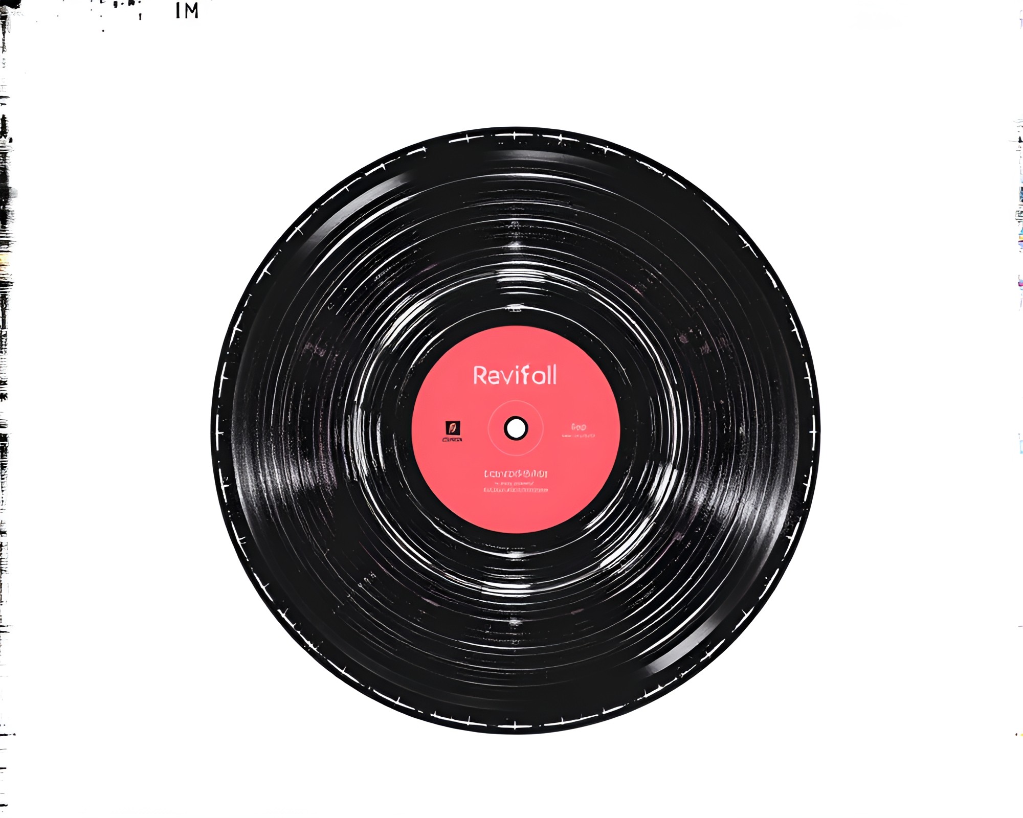 Vinyl Record Halftone Art with Algorithmic Cross-Processing – free AI stock image