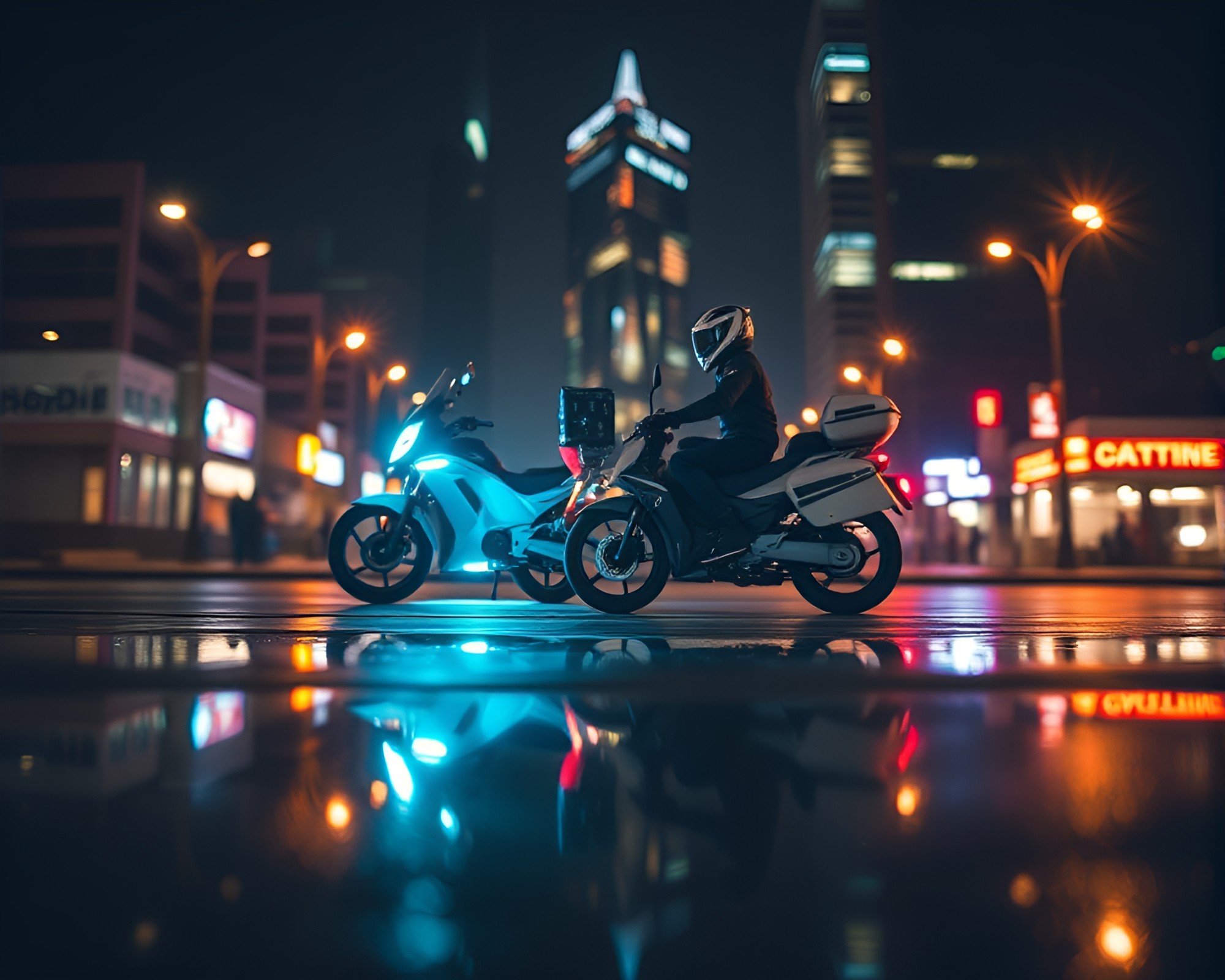 Jetpack double reflection in ambient occlusion – free AI stock image