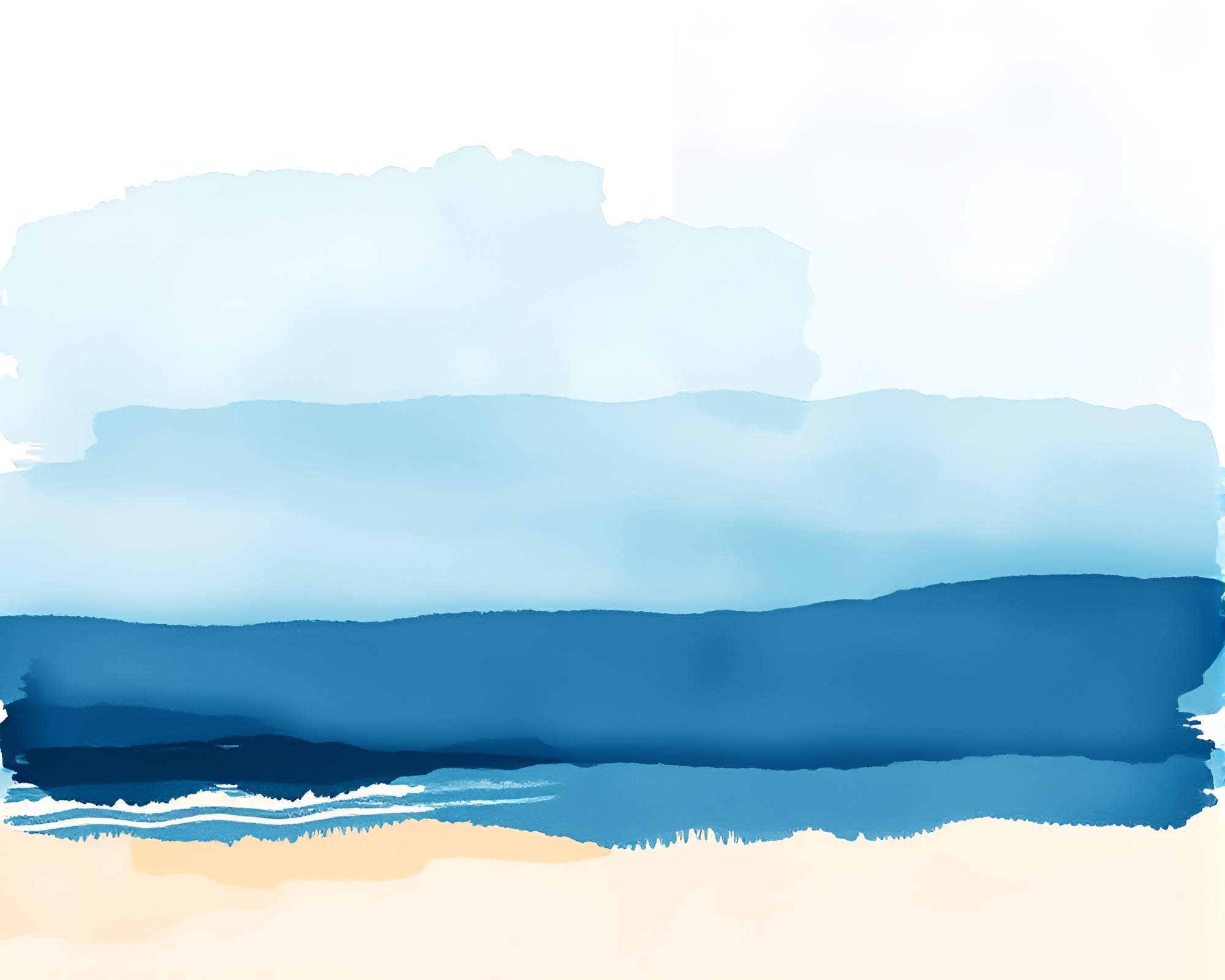 Minimalist Beach Scene: Acid Wash Photocollage – free AI stock image