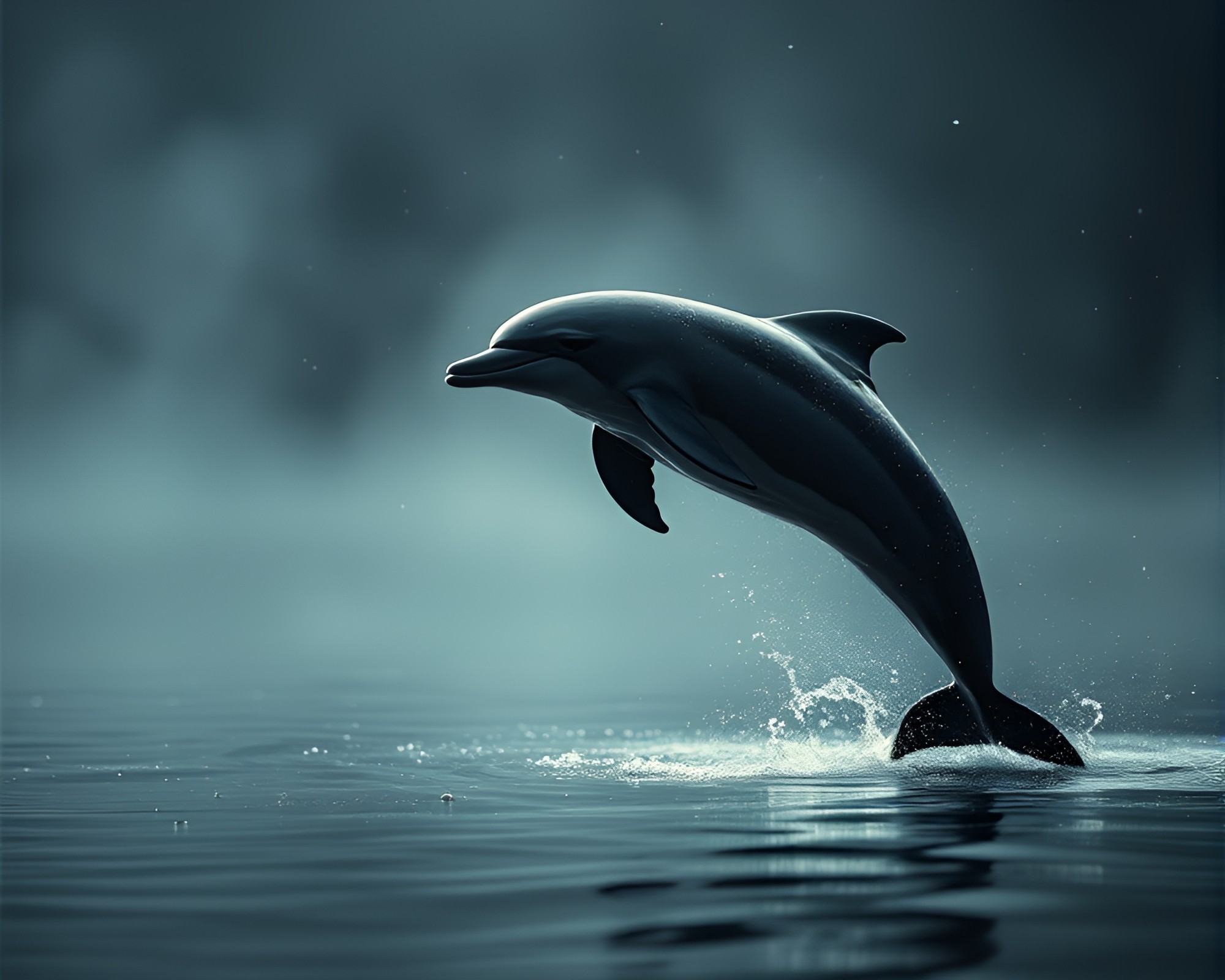Mystical Amazon River Dolphin Amidst Dust Particles – free AI stock image