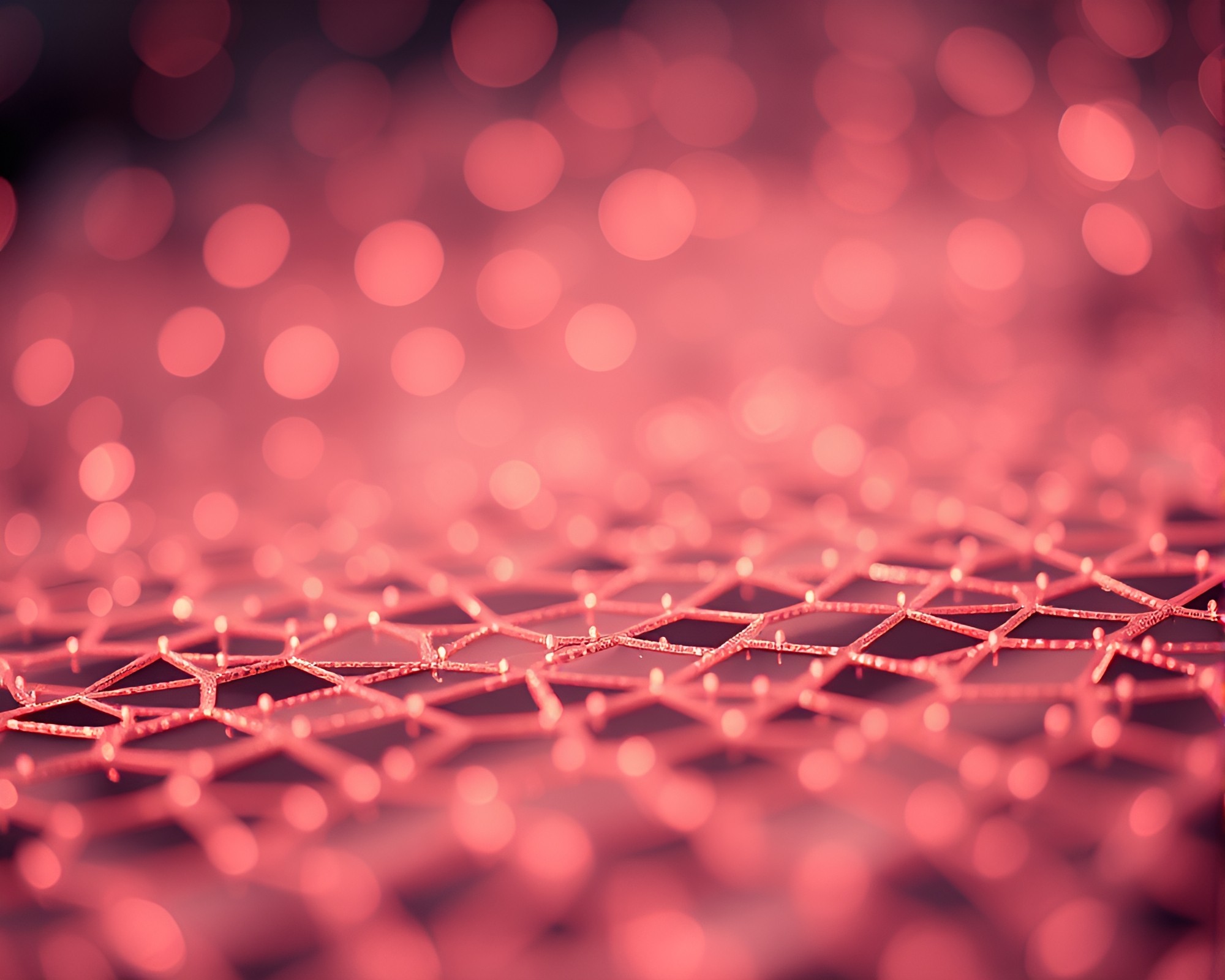Bokeh Rose Gold Escher Contouring Illustration – free AI stock image