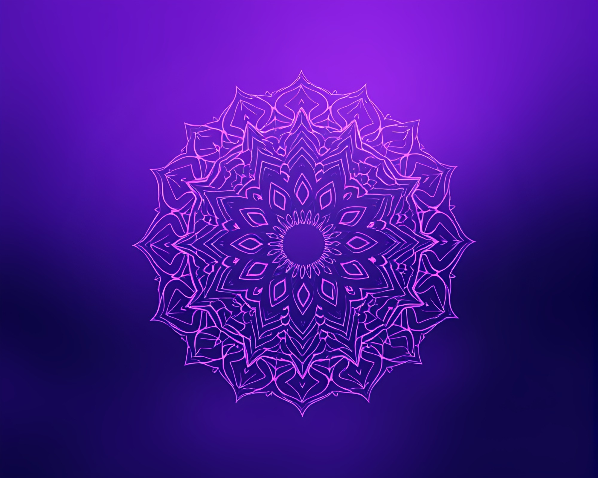 Ultraviolet Mandala in Mysterious Foggy Minimalist Composition – free AI stock image