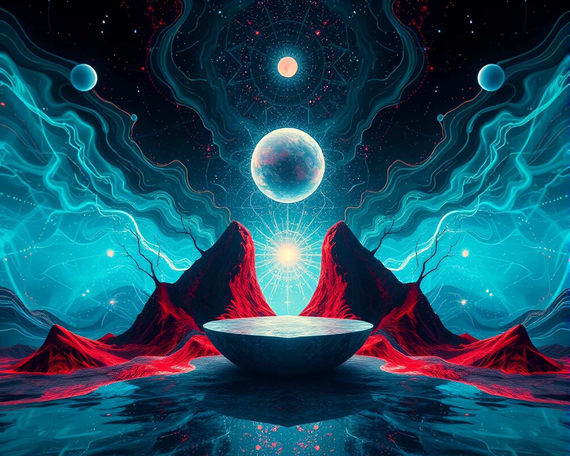Surreal Dreamscape with Asymmetrical Balance – free AI stock image