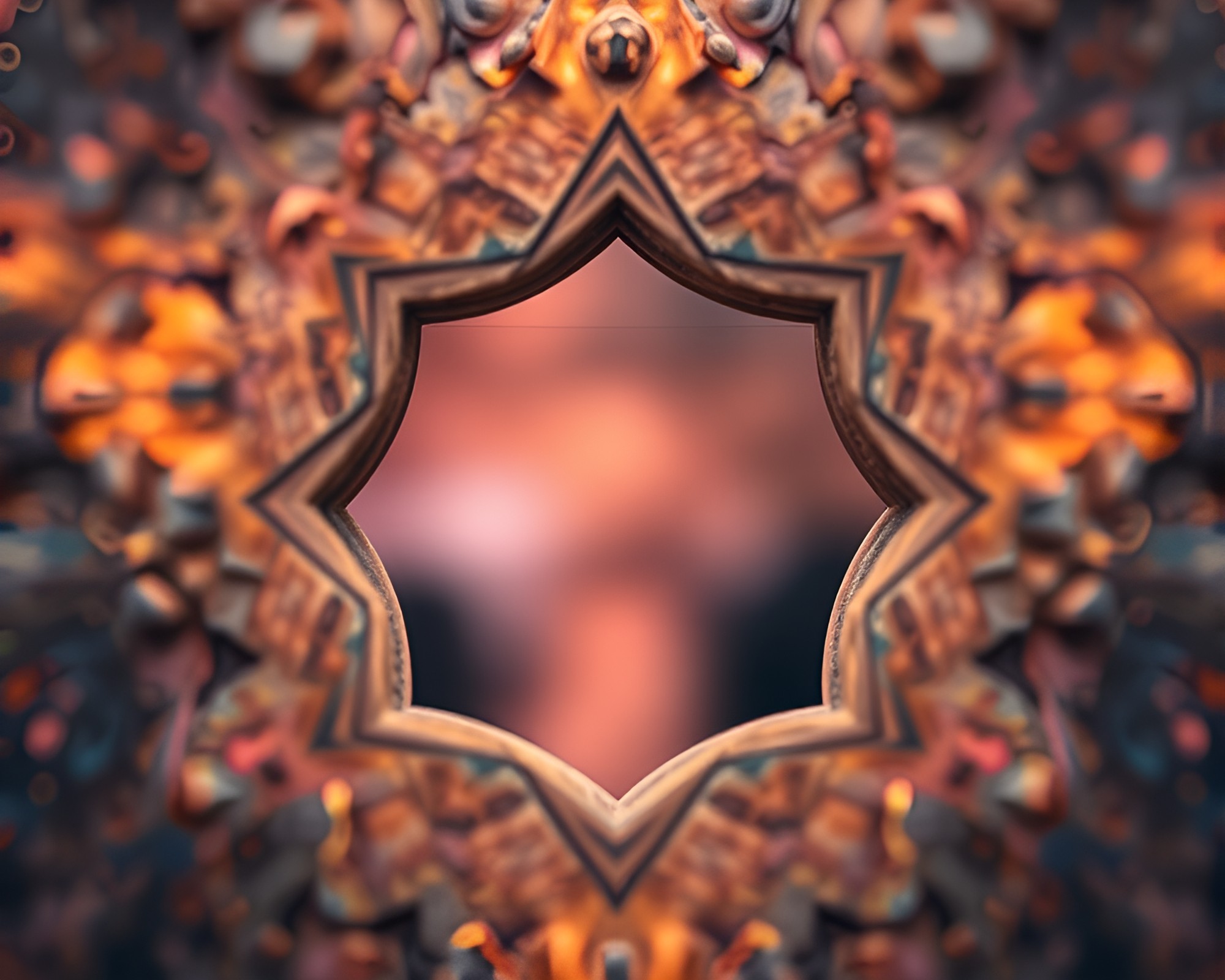 Sacred Geometry Shines Through in Tilt-Shift Holograph – free AI stock image