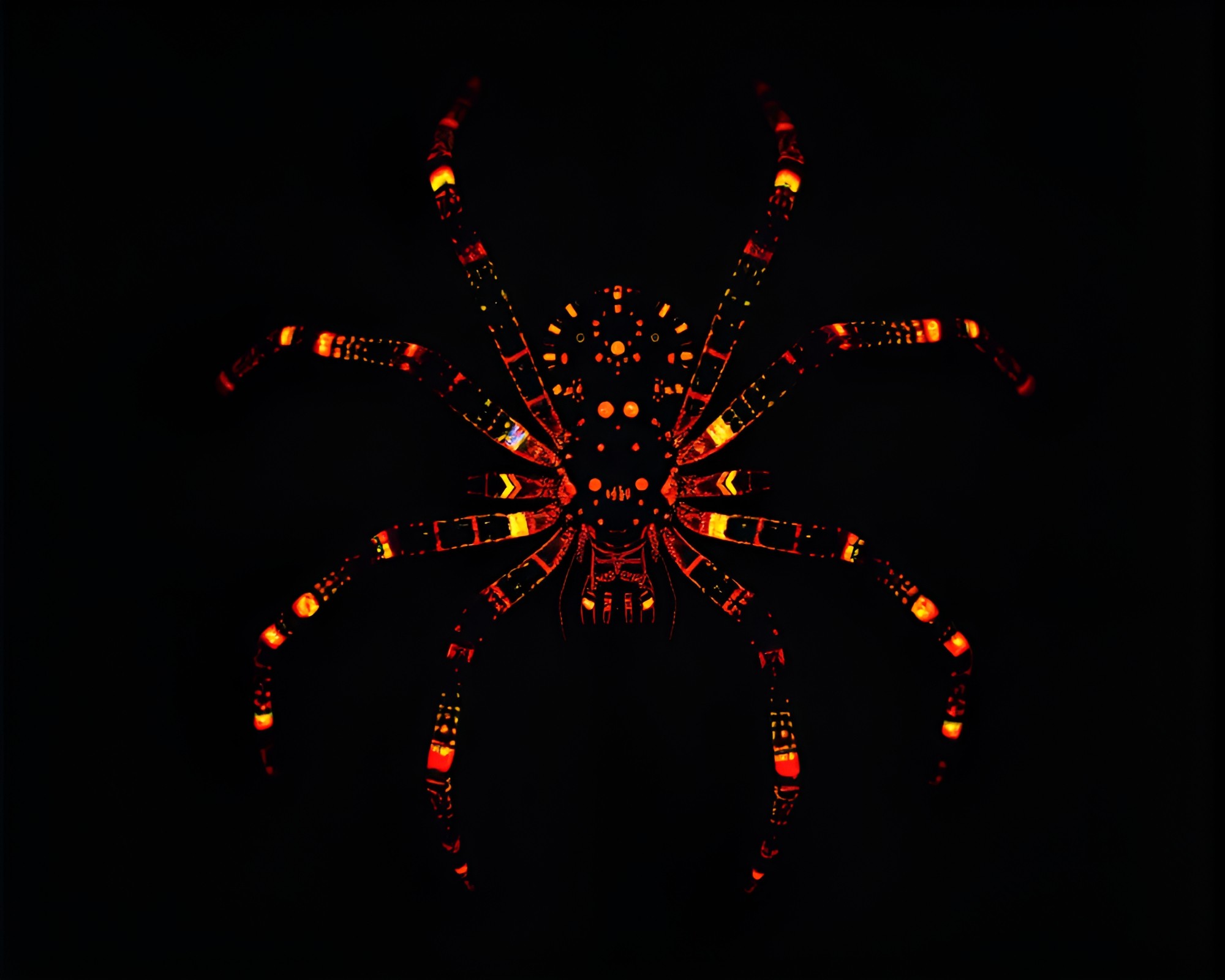 Mechanical spider in underexposed cross-processing – free AI stock image