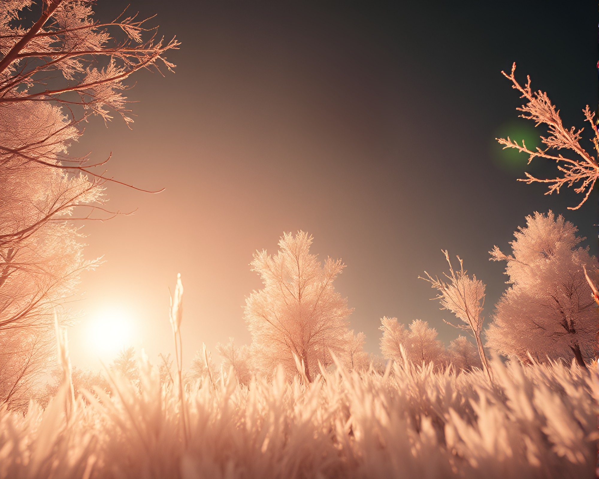 Ethereal Elf in Morning Infrared Glow – free AI stock image