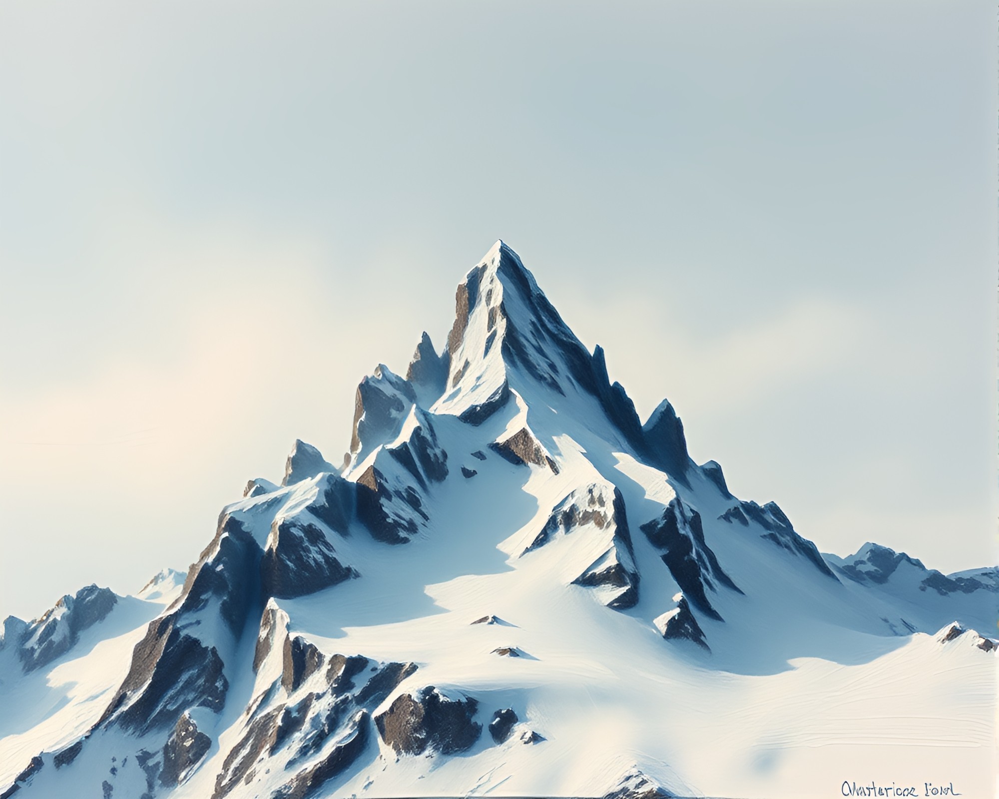 Cupcake Tower in Antarctic Whiteout Impasto – free AI stock image