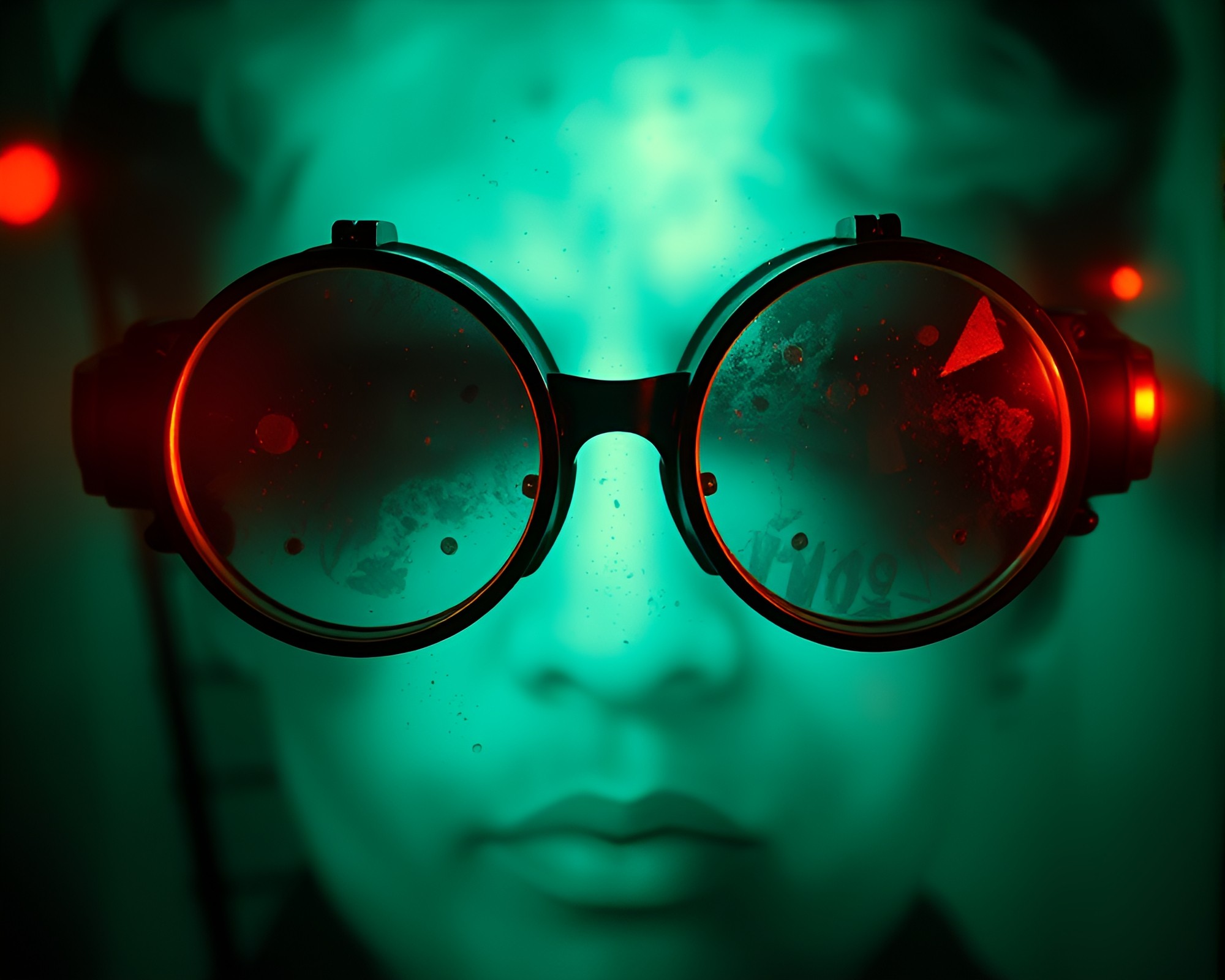 Steampunk Goggles in Stencil Style Studio Shot – free AI stock image