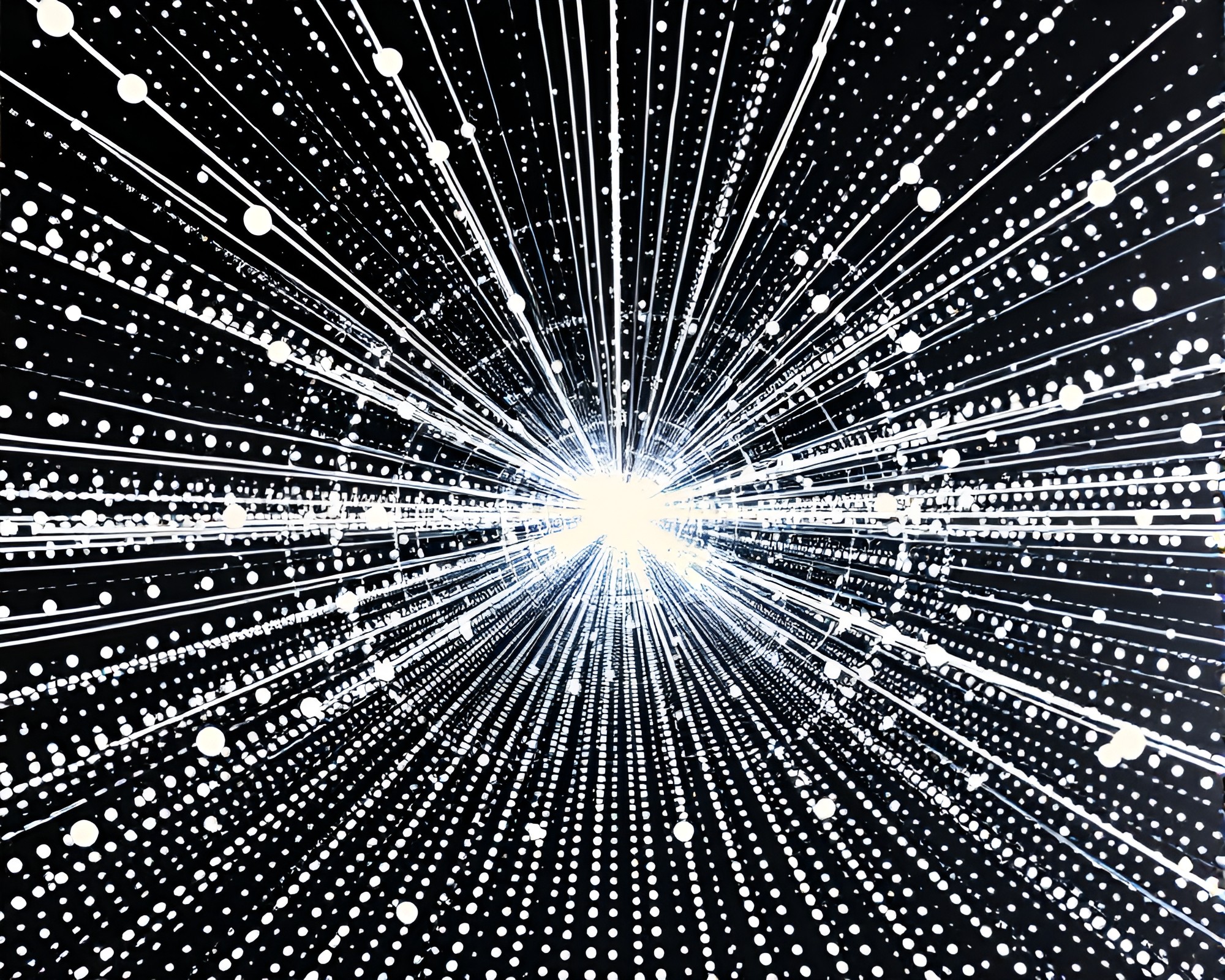 Quantum Teleportation: Screenprint Dots Stencil Art – free AI stock image