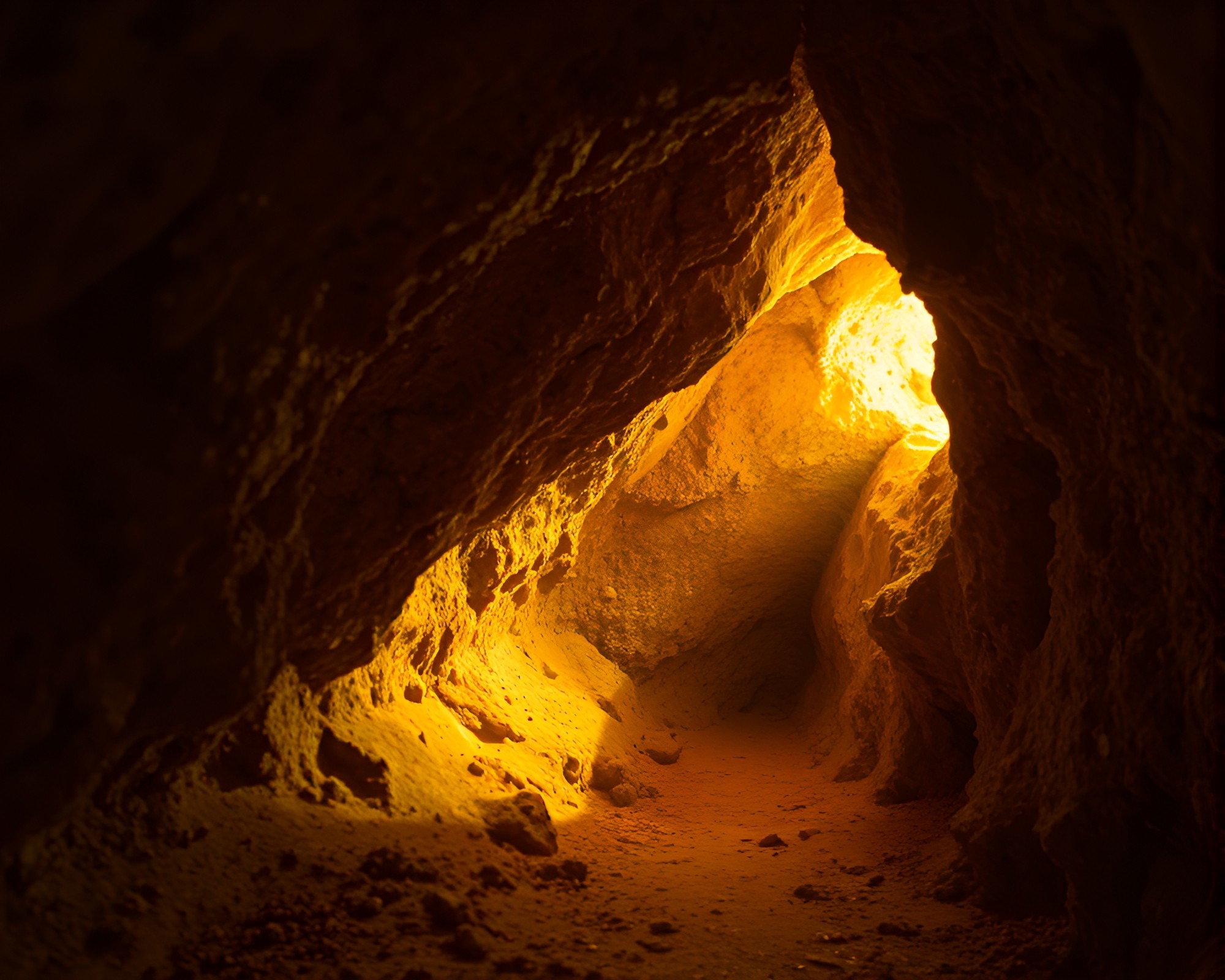 Eerie Cavern Encrusted with Mildew Spots and CRT Flicker – free AI stock image