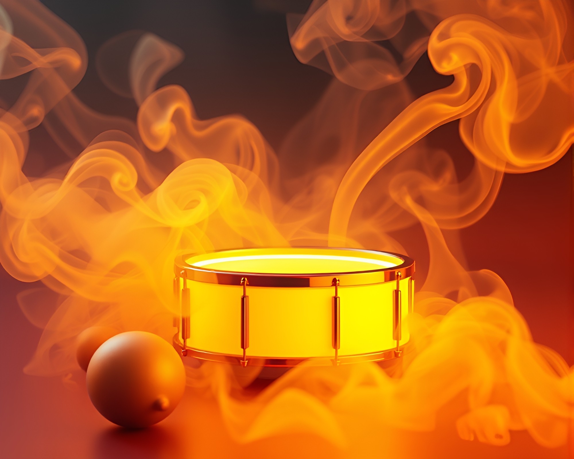 Lemon Zing Drummer in Voxel Smoke Ring Concert – free AI stock image