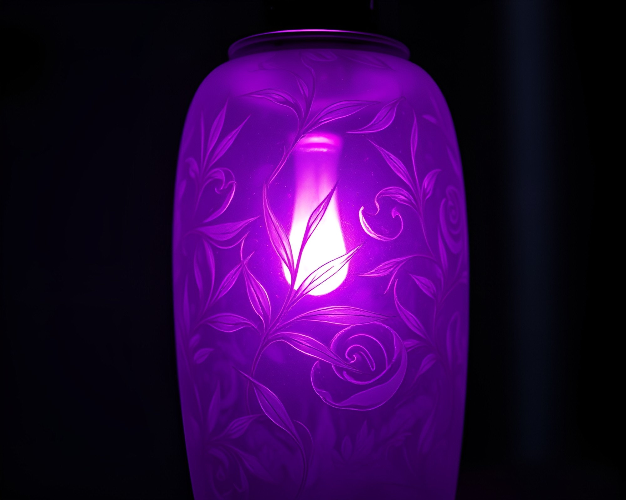 Ethereal Lamp Glow in Twilight Engraved Details Photocollage – free AI stock image
