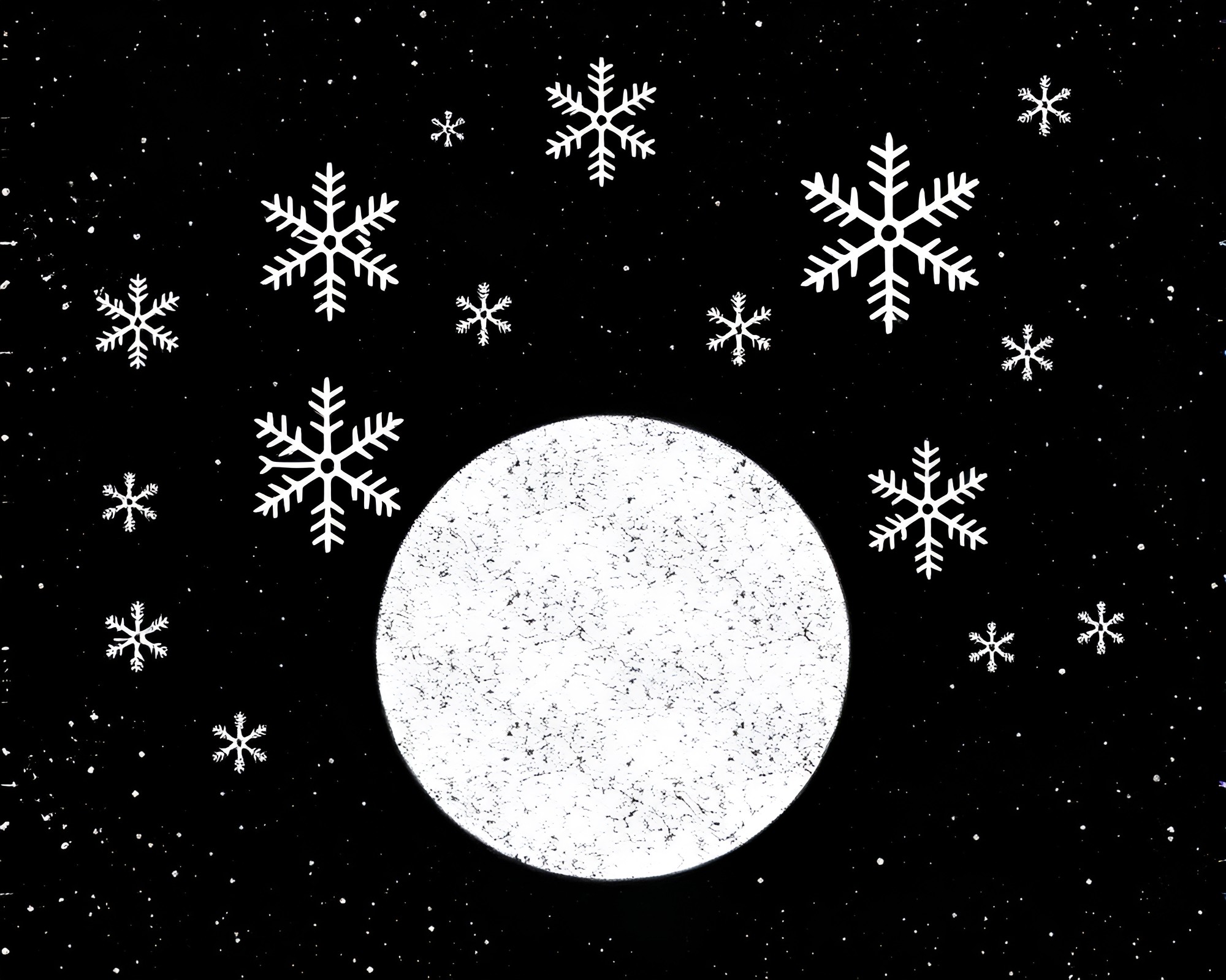 Eclipse Shadow Over Rustic Pottery Snowflakes – free AI stock image