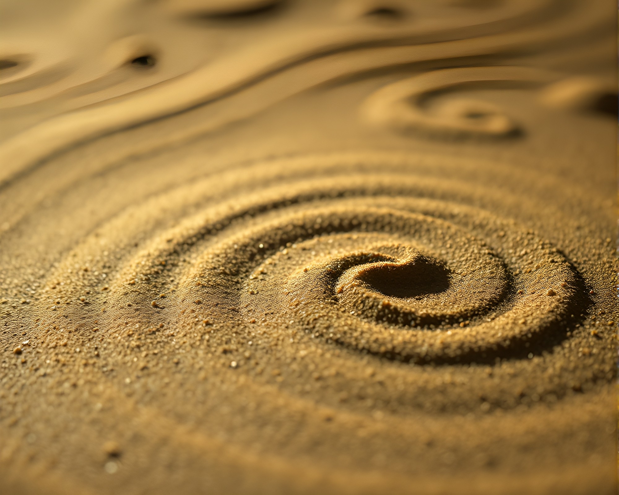 Android in Sand Swirl Chiaroscuro – free AI stock image