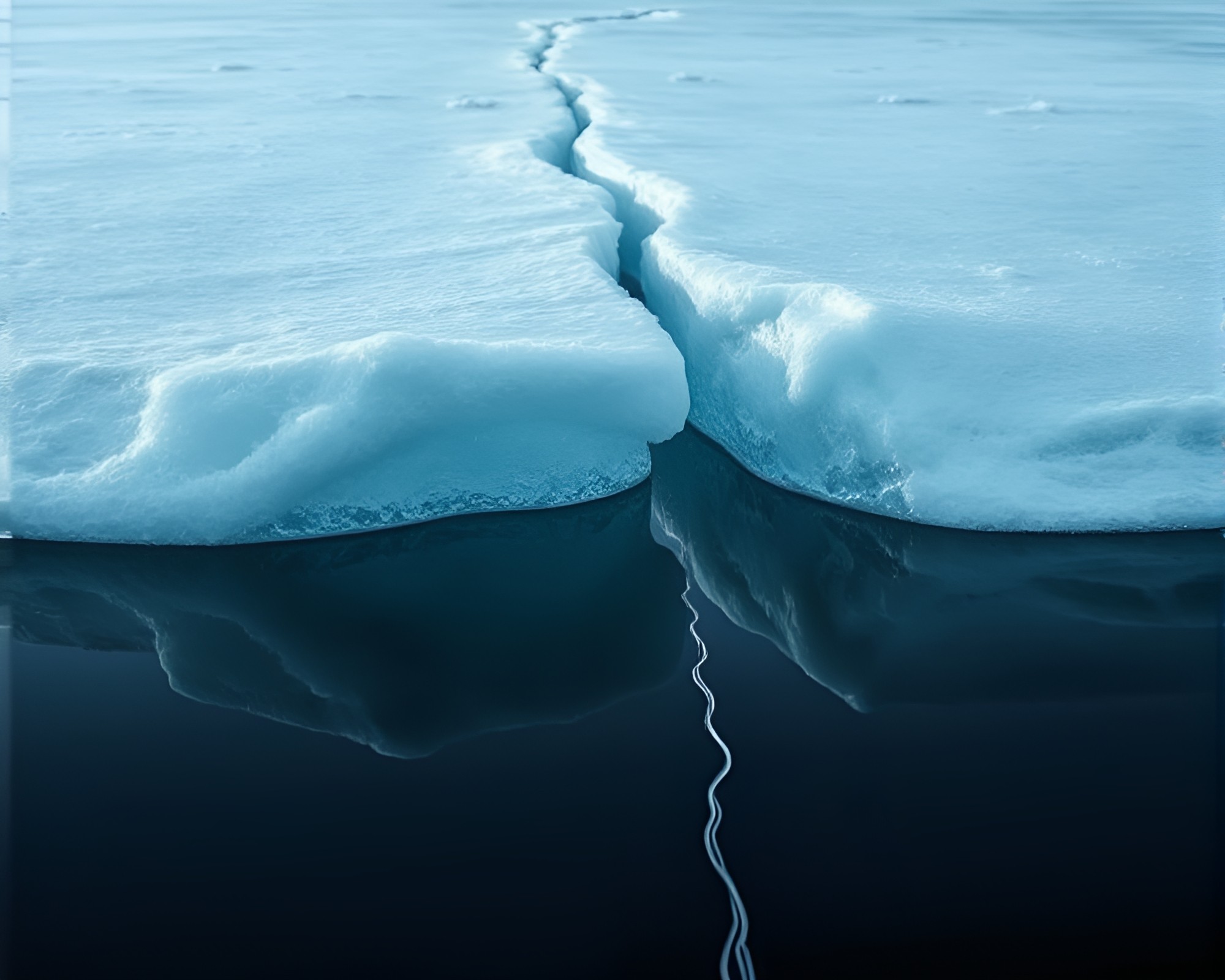 Cracked Ice Reflection in Reef Split Toning Light – free AI stock image