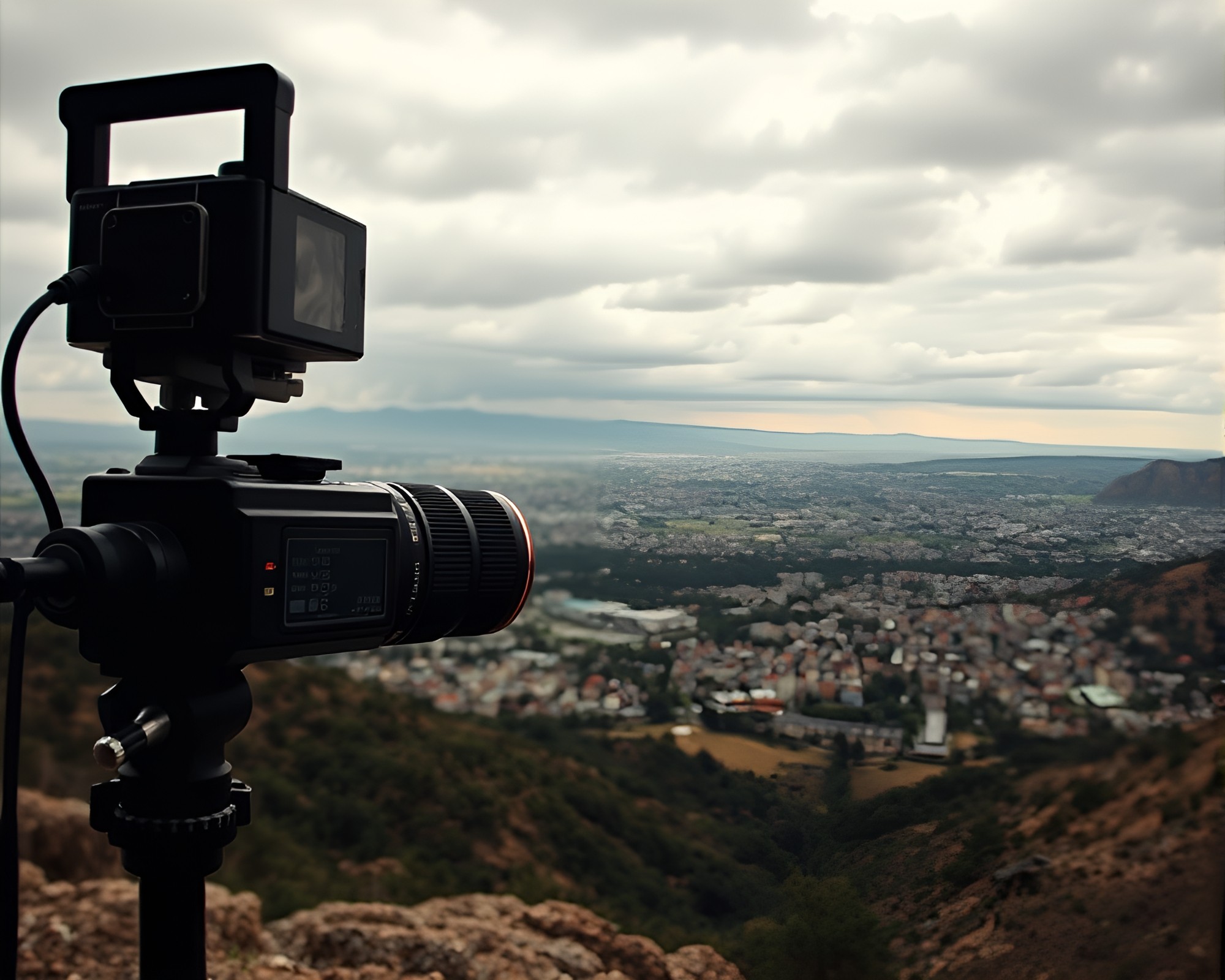 Panoramic Microphone in Noir Lighting – free AI stock image