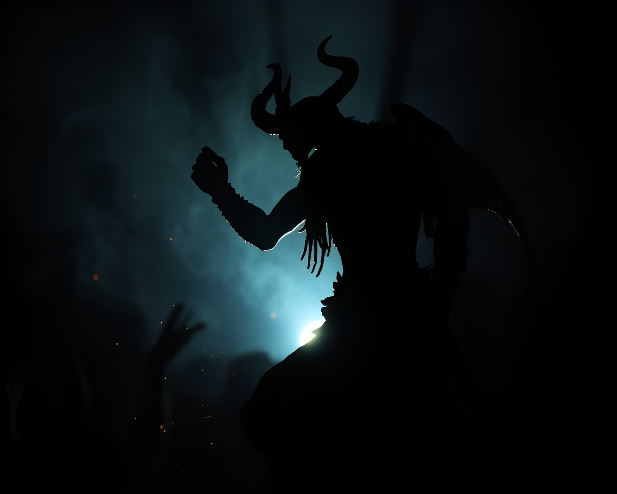 Mystical Djinn in Foil Stamped Elegance – free AI stock image