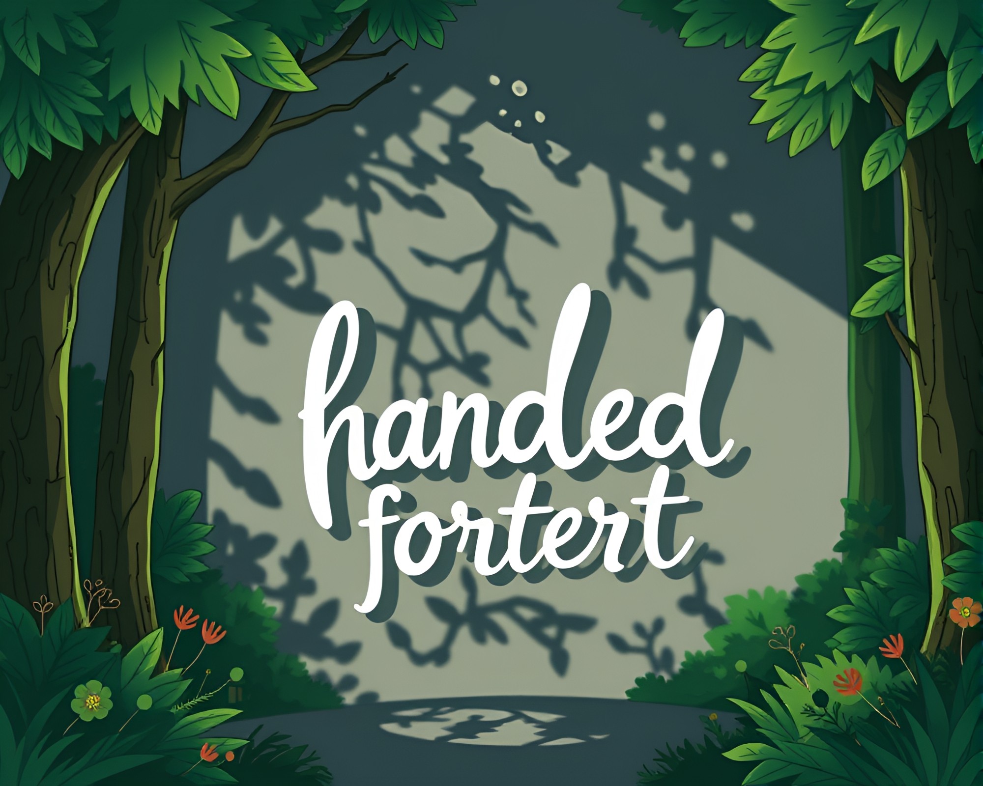 Enchanted Forest Shadow Play with Handwritten Letter – free AI stock image