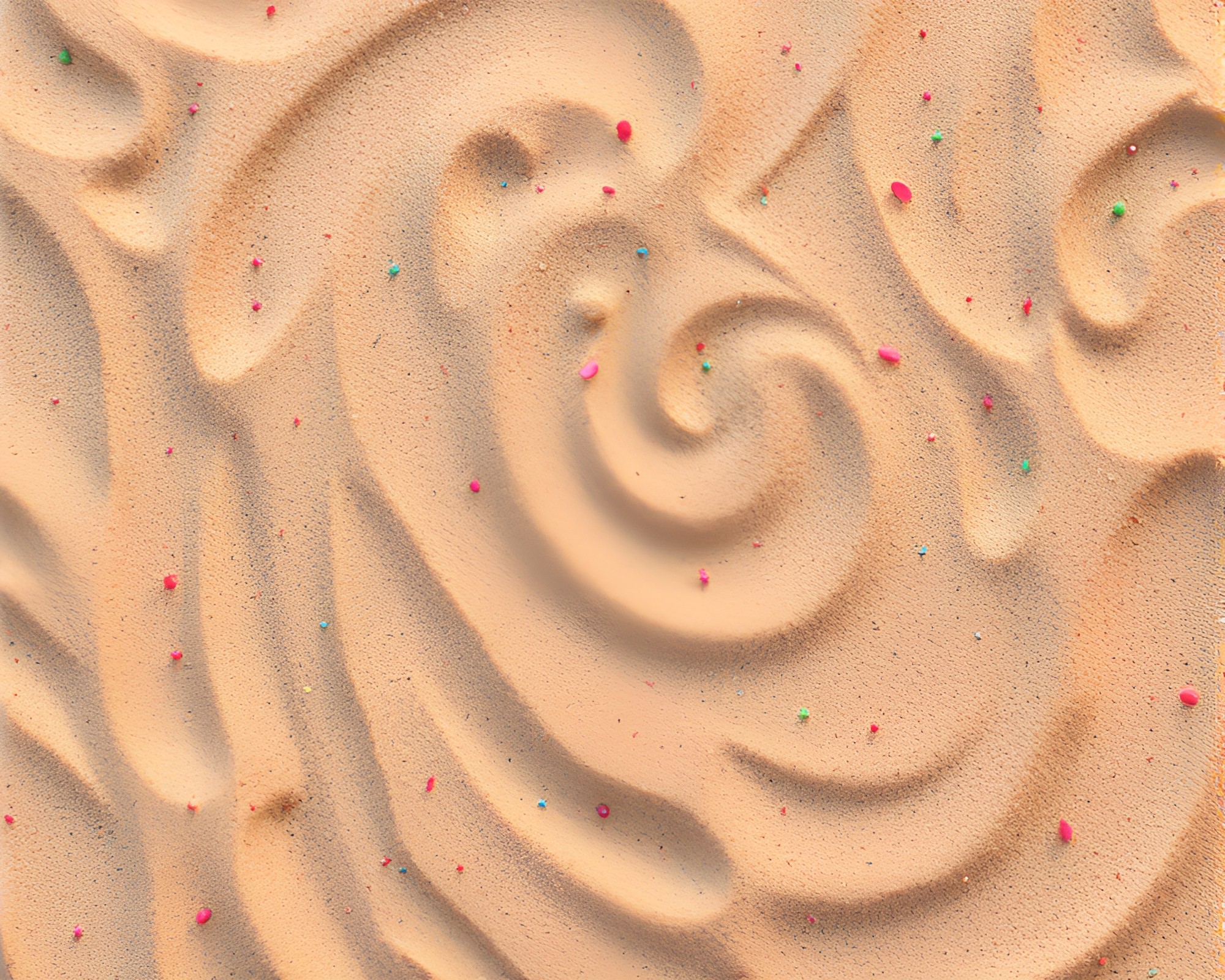 Sandswept Mirage: Confetti Color Burst in Graphic Novel Style – free AI stock image