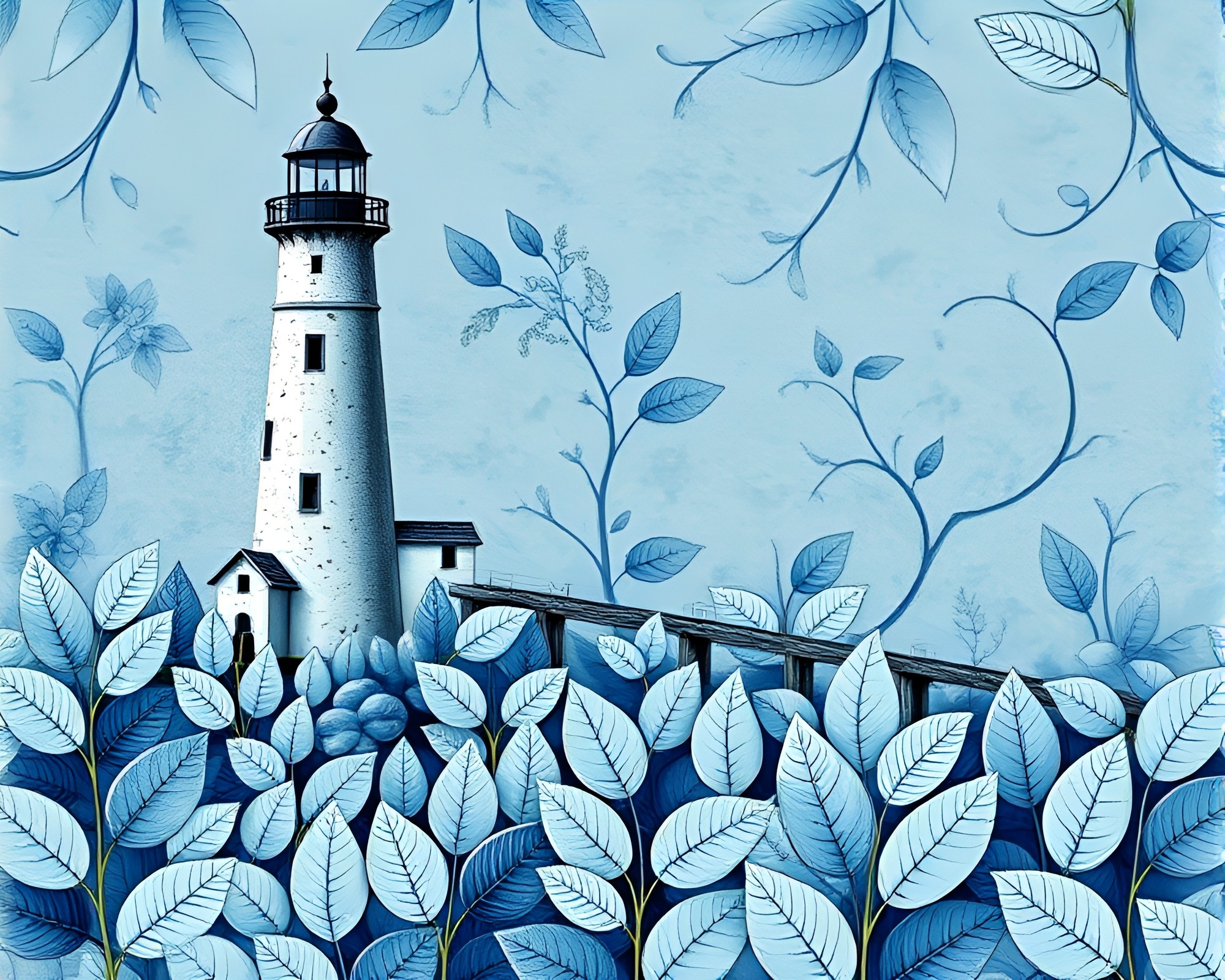 Enigmatic Abandoned Lighthouse Vein Pattern – free AI stock image