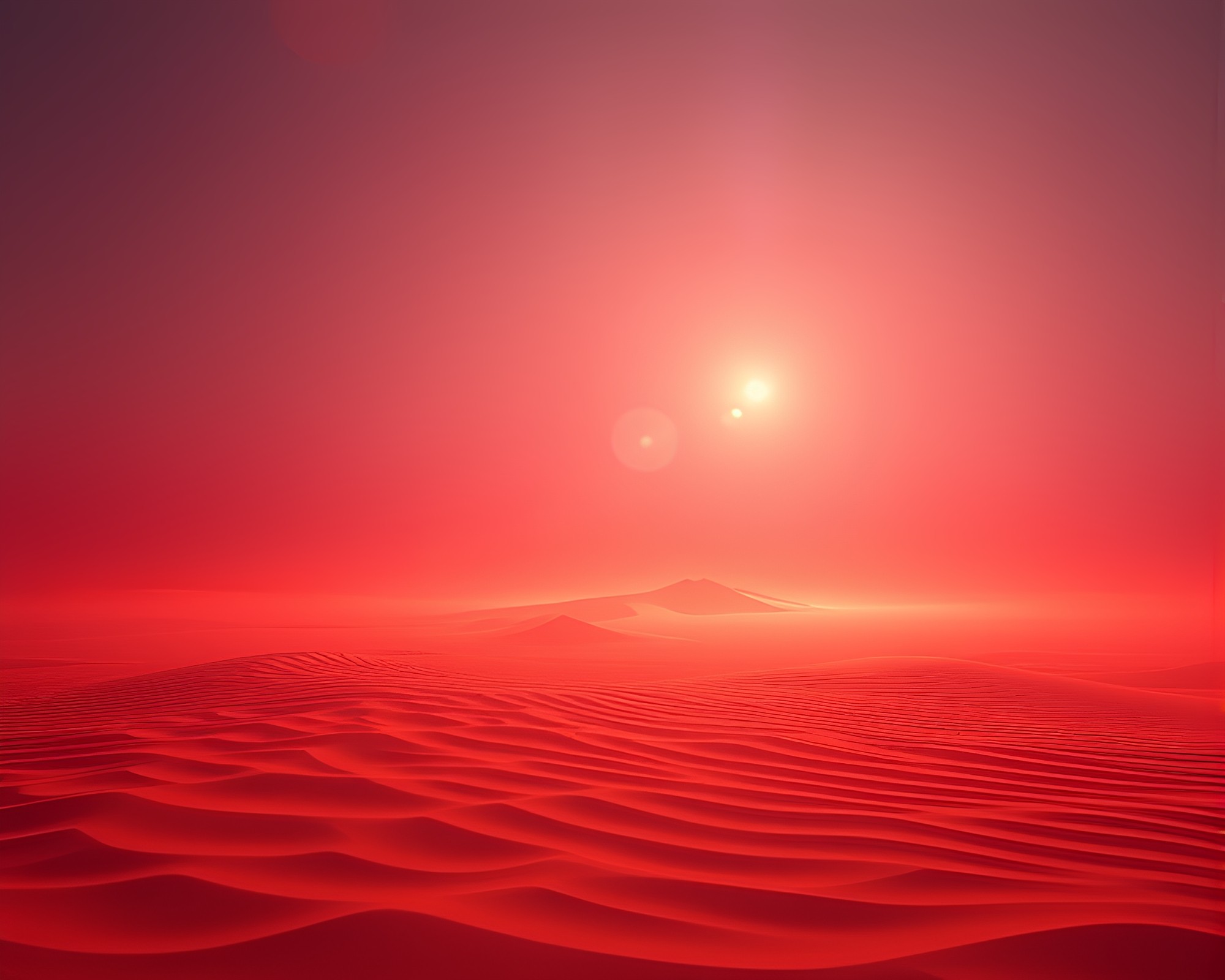 Neon Desert Mirage With Backscatter Flare – free AI stock image