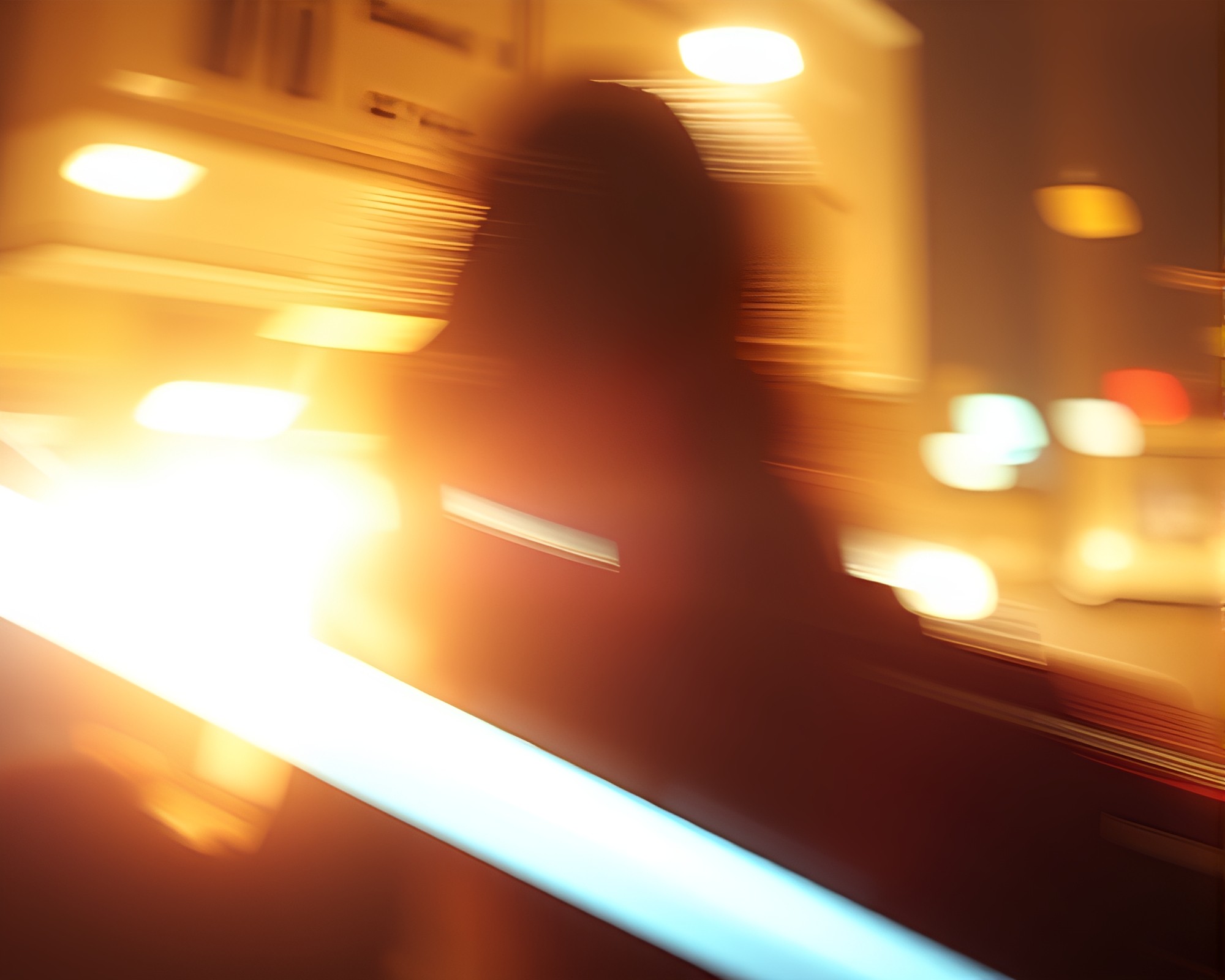 Sword Battle in Flickering Scan Lines – free AI stock image