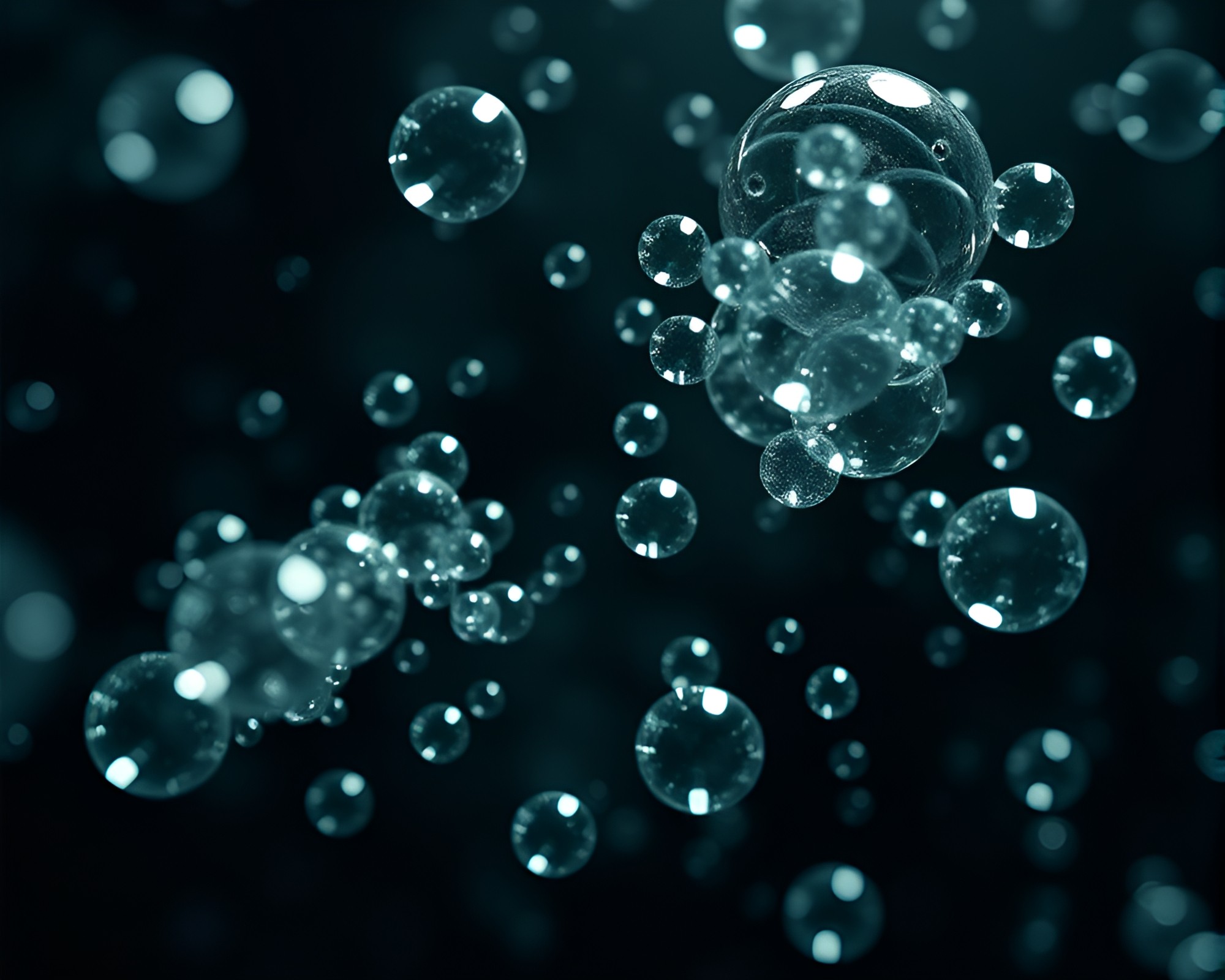 Antique Compass Among Bubble Clusters in 3D – free AI stock image