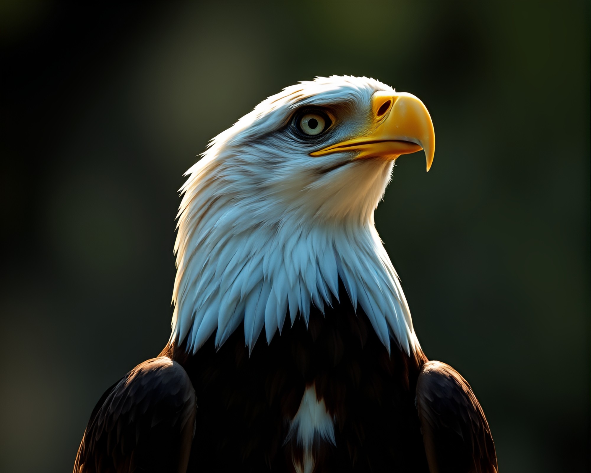 Eagle in Soft Shadows: ASCII Art Portrait Composition – free AI stock image