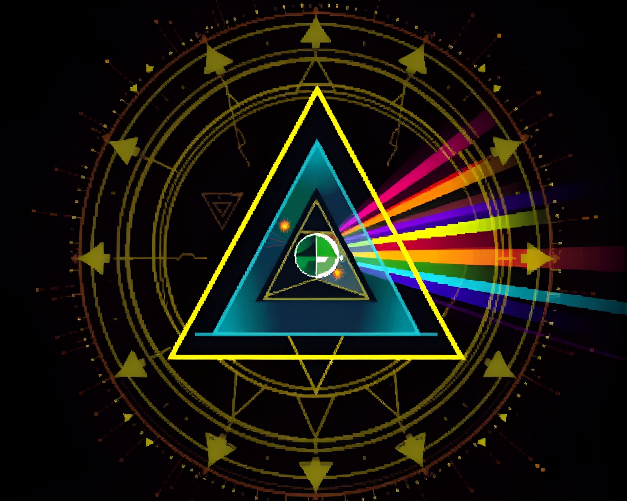 Zoom Burst Prism Refraction Esoteric Sigil Artwork – free AI stock image
