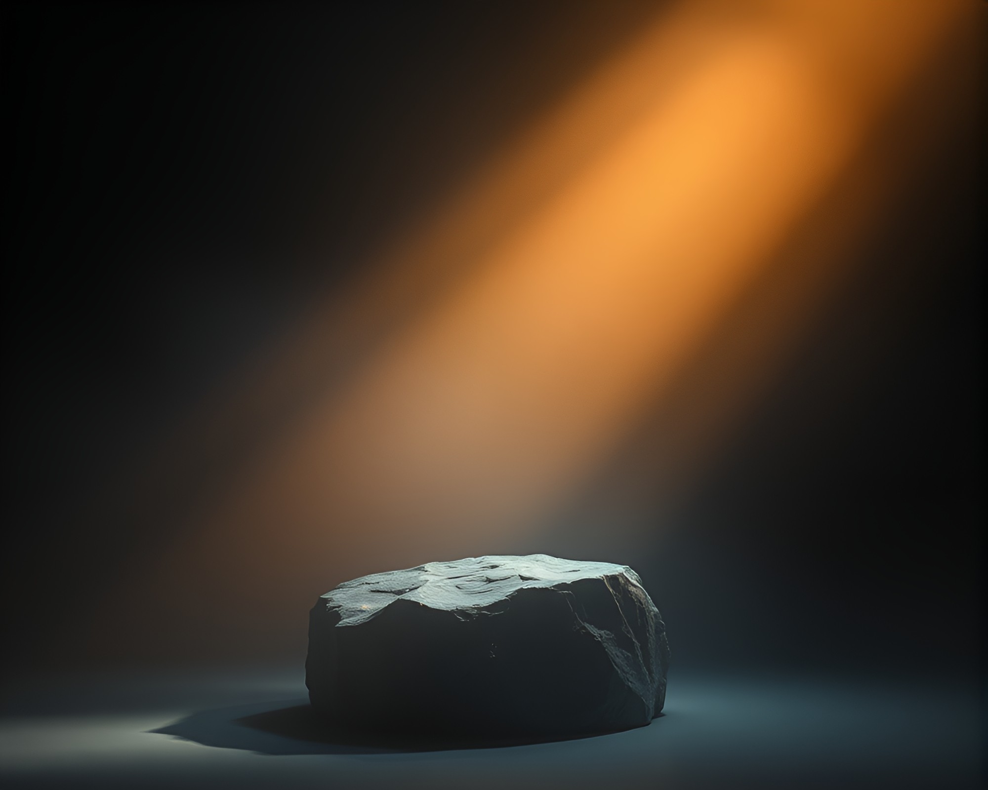 Mystical Glowing Rune Stone Studio Shot – free AI stock image