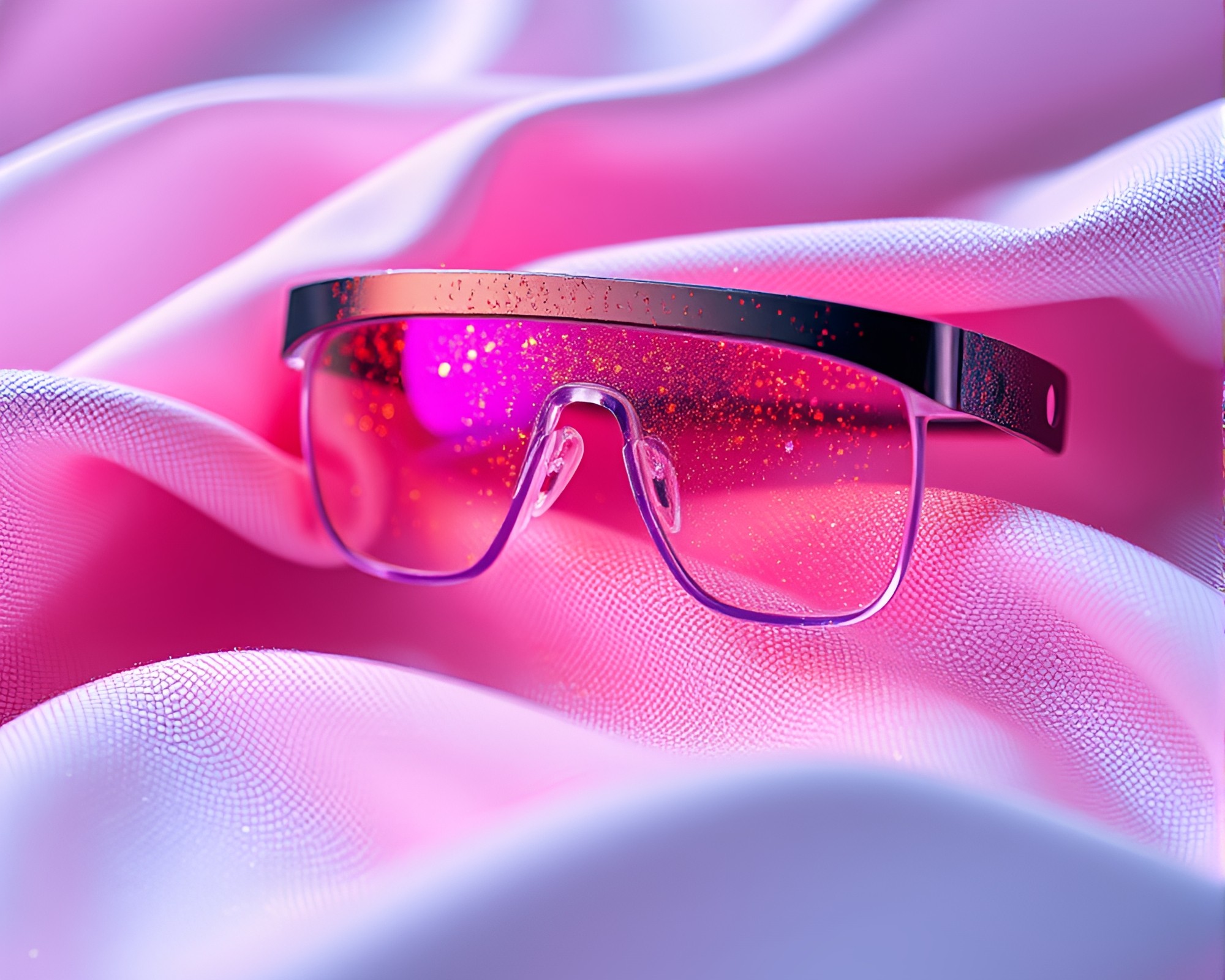 Ethereal Fabric Folds with Augmented Reality Glasses – free AI stock image