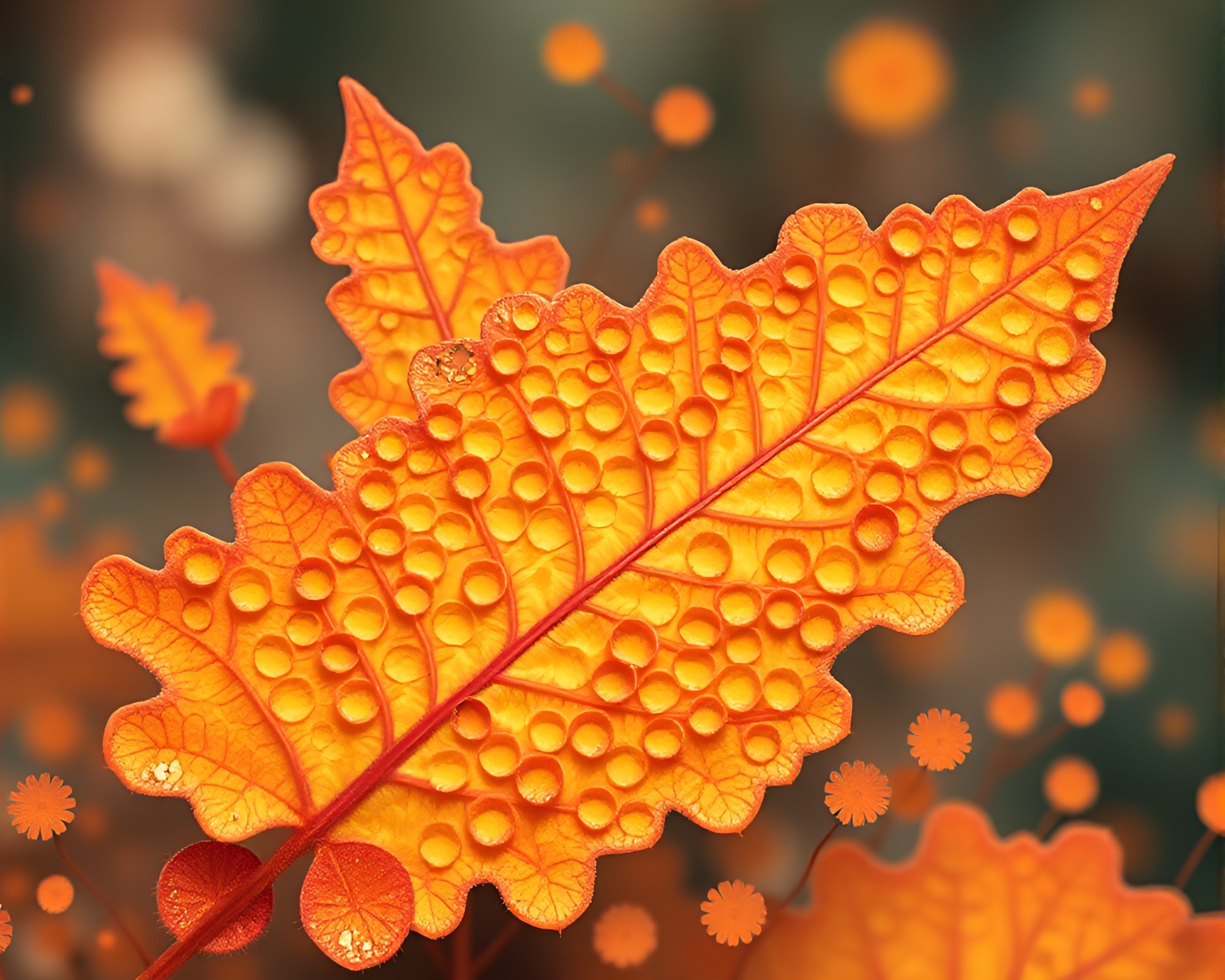 Botanical Time Traveler Amid Surreal Mildew Spots – free AI stock image