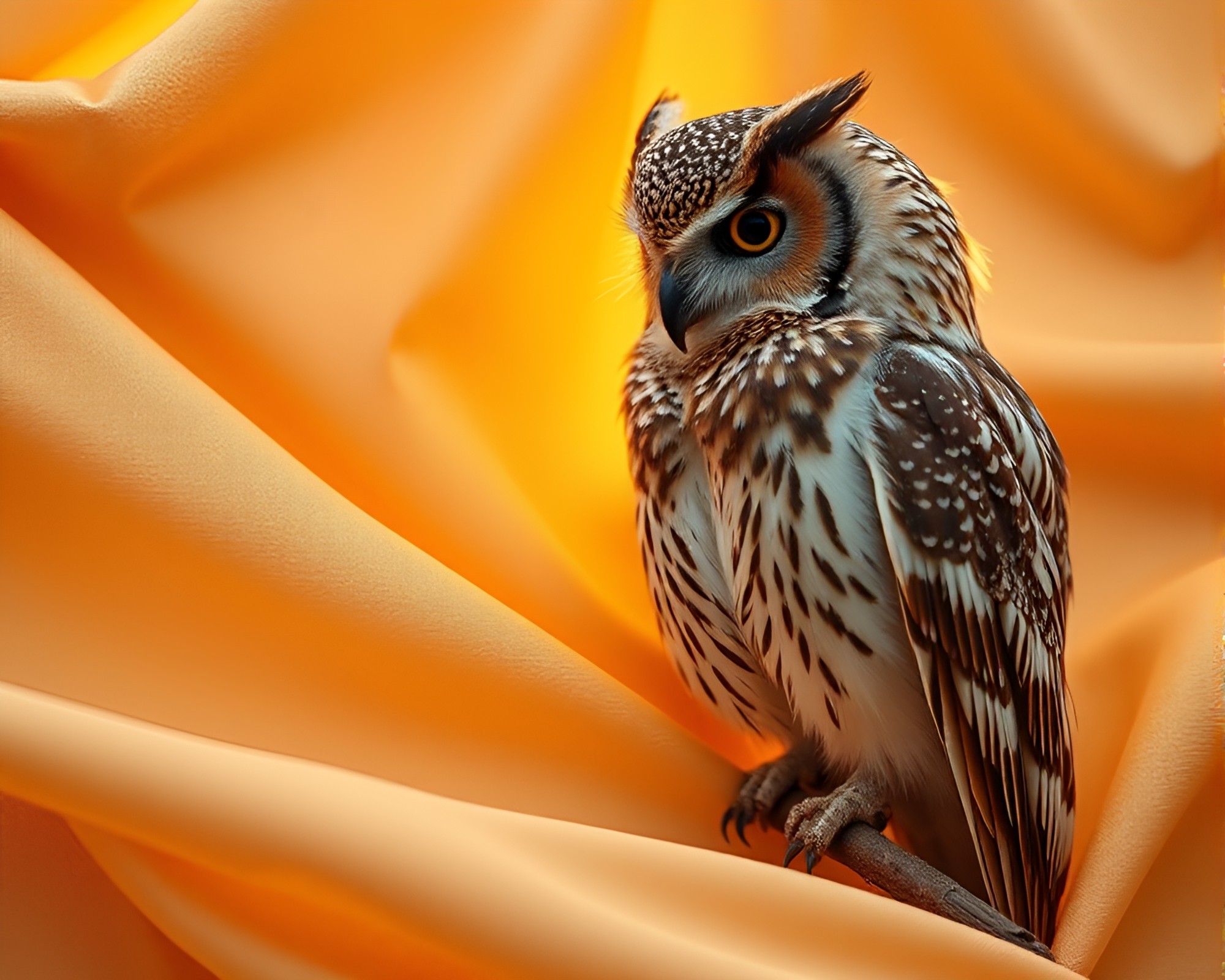 Morning Owl Fabric Folds Data Visualization – free AI stock image