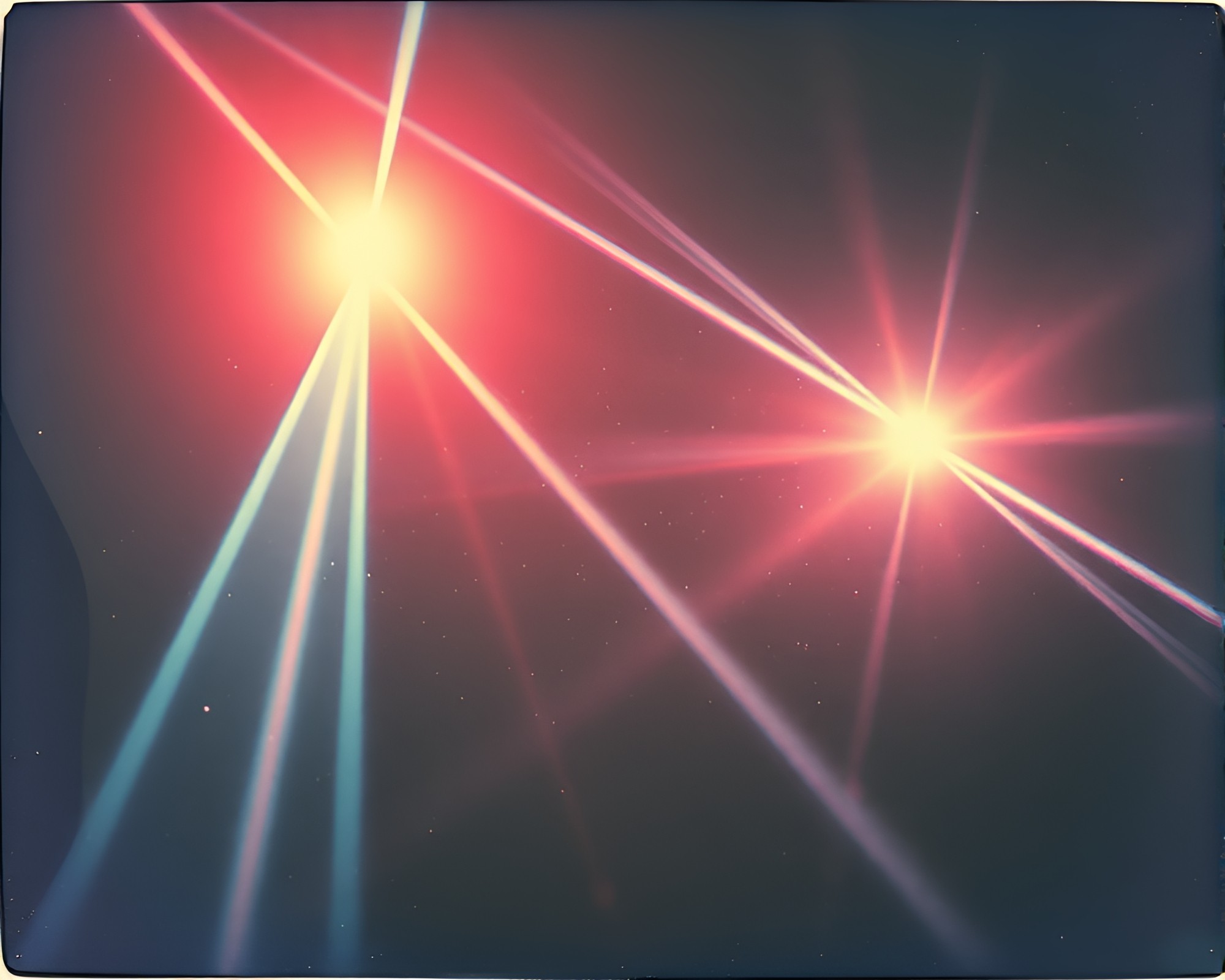 Futuristic Cyborg with Laser Beam Eyes Illuminating Dust – free AI stock image