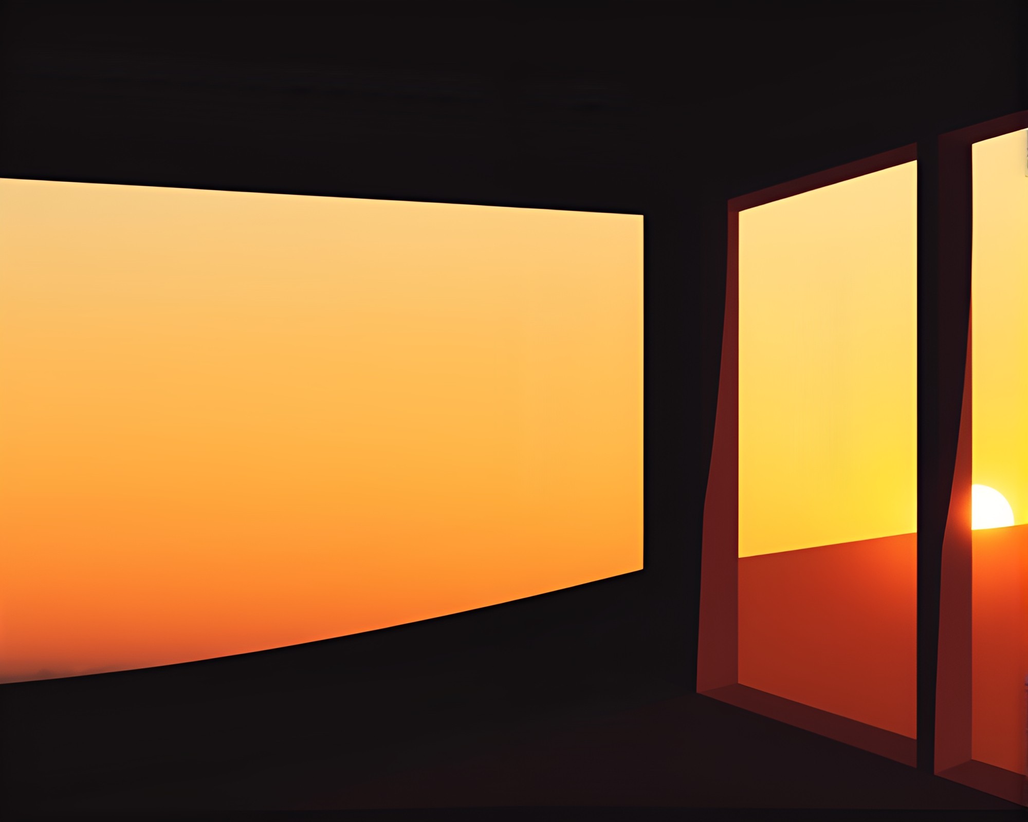 Golden Hour Geometric Fruit Tart Composition – free AI stock image