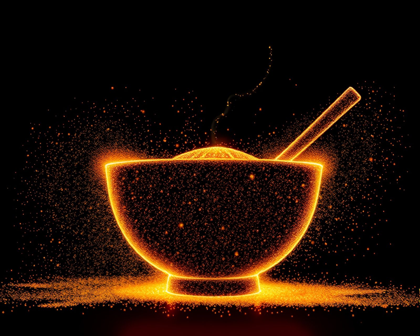 Elegant ramen bowl in intricate dot matrix and calligraphy design