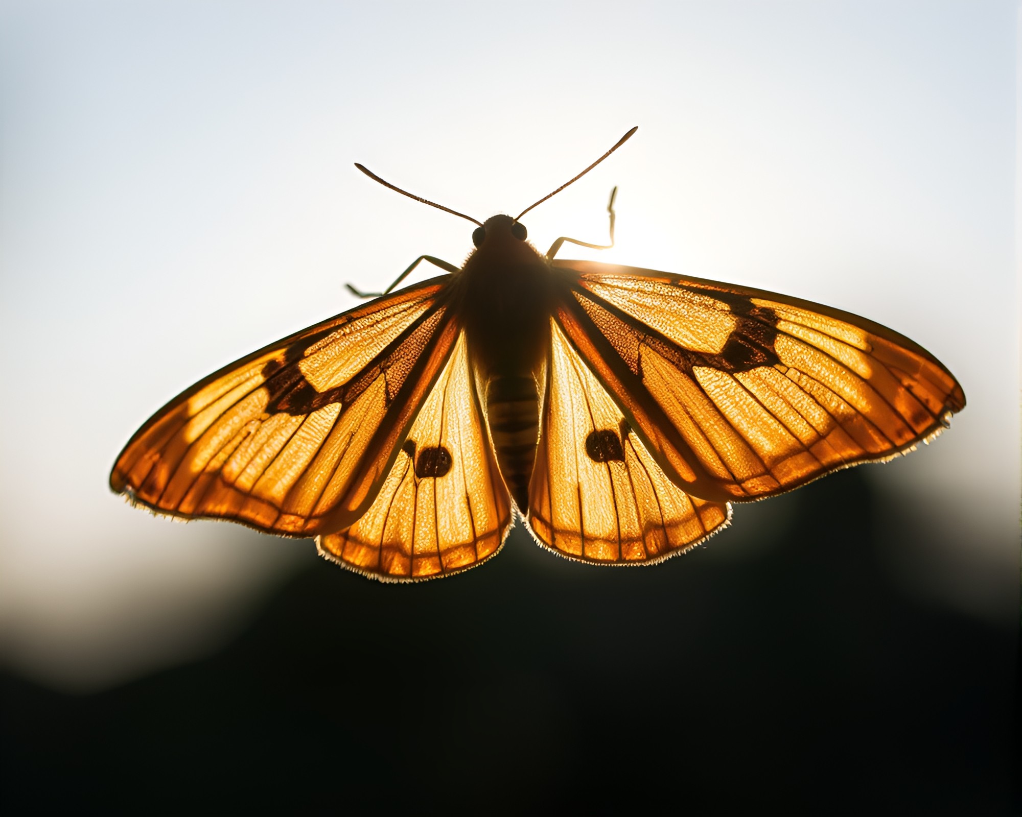 Moth in Prism Sunlight Reflection – free AI stock image