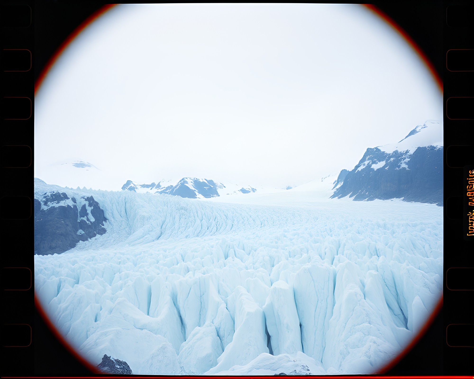 Glacier Explorer in Vintage Polaroid Aesthetic – free AI stock image