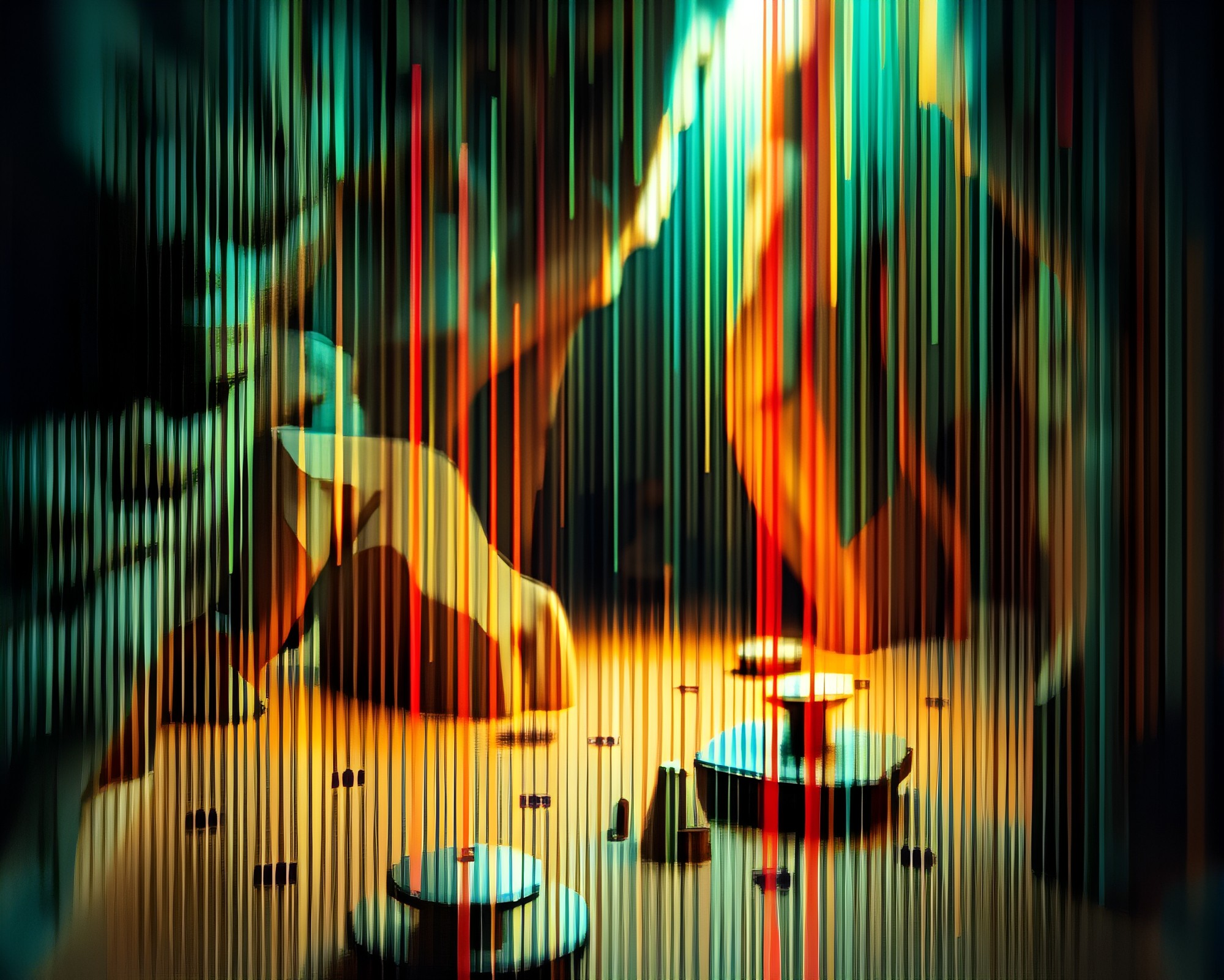 Barcode Stripe Cave Painting: Miniature Tilt-Shift Fantasy – free AI stock image