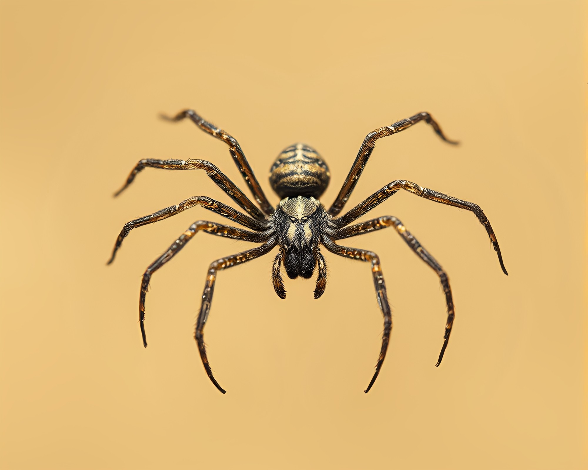 Mechanical Spider Weaving Muted Earth Tones – free AI stock image