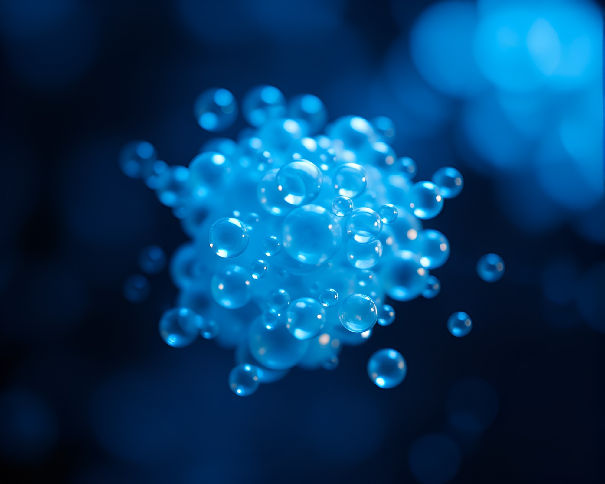 Frozen Bubble Clusters in Arctic Bio-Printer – free AI stock image
